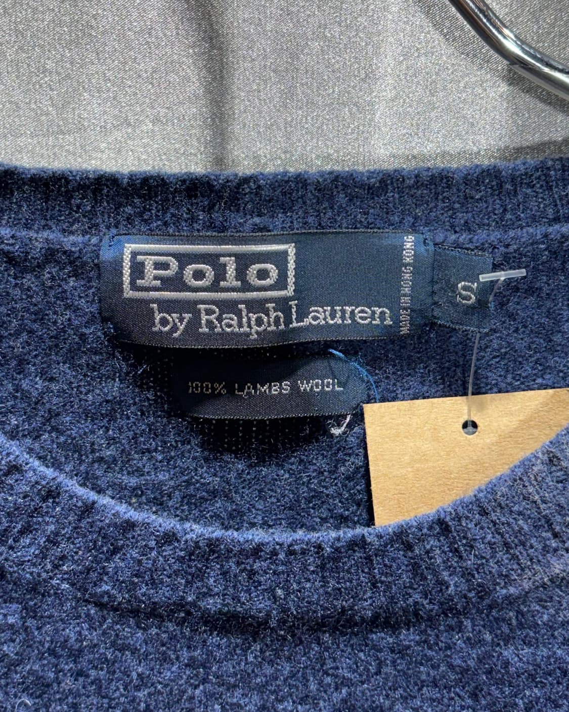 S 폴로랄프로렌 램스울 네이비 라운드 니트 상품이미지5