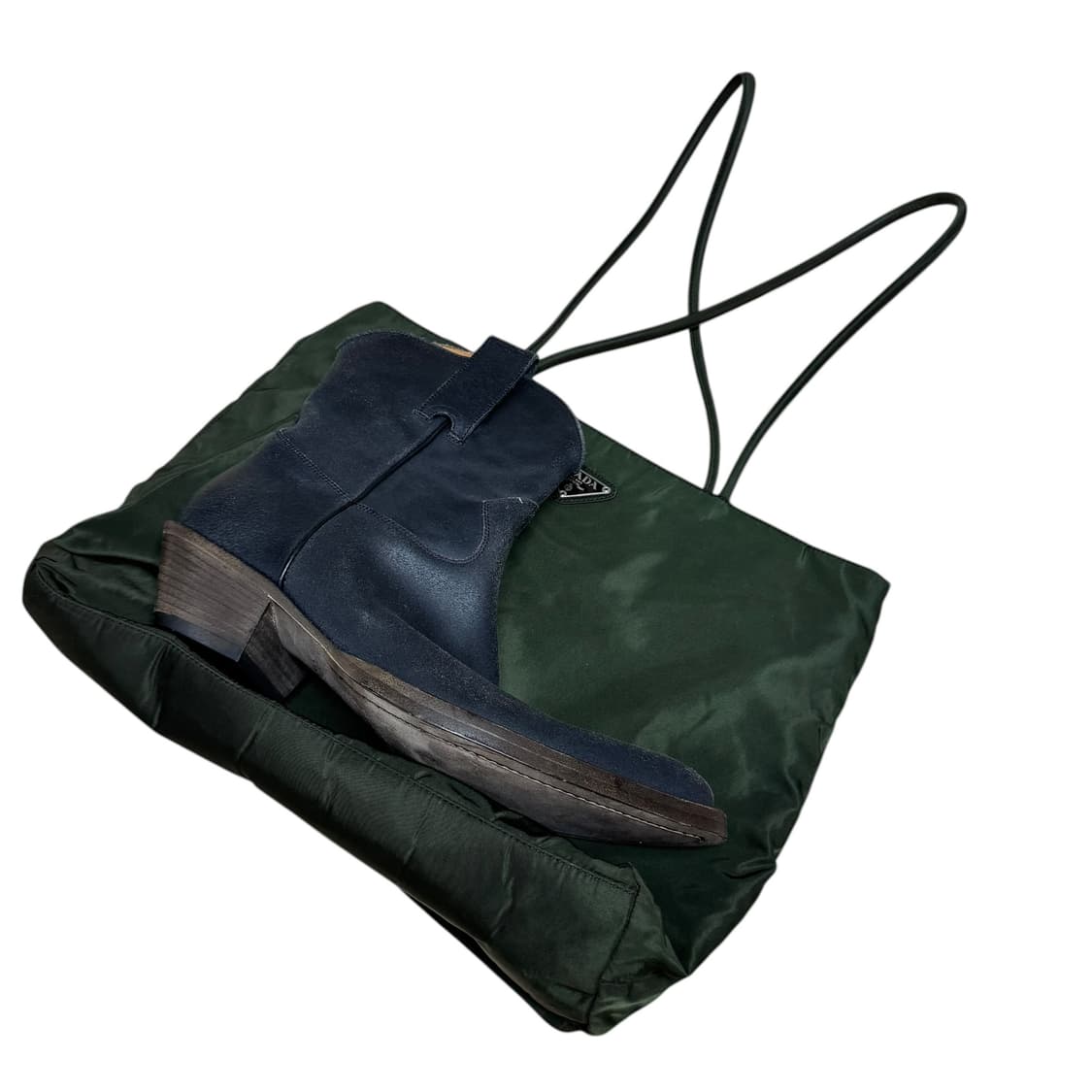 프라다 다크 그린 포코노 토트백 상품이미지9