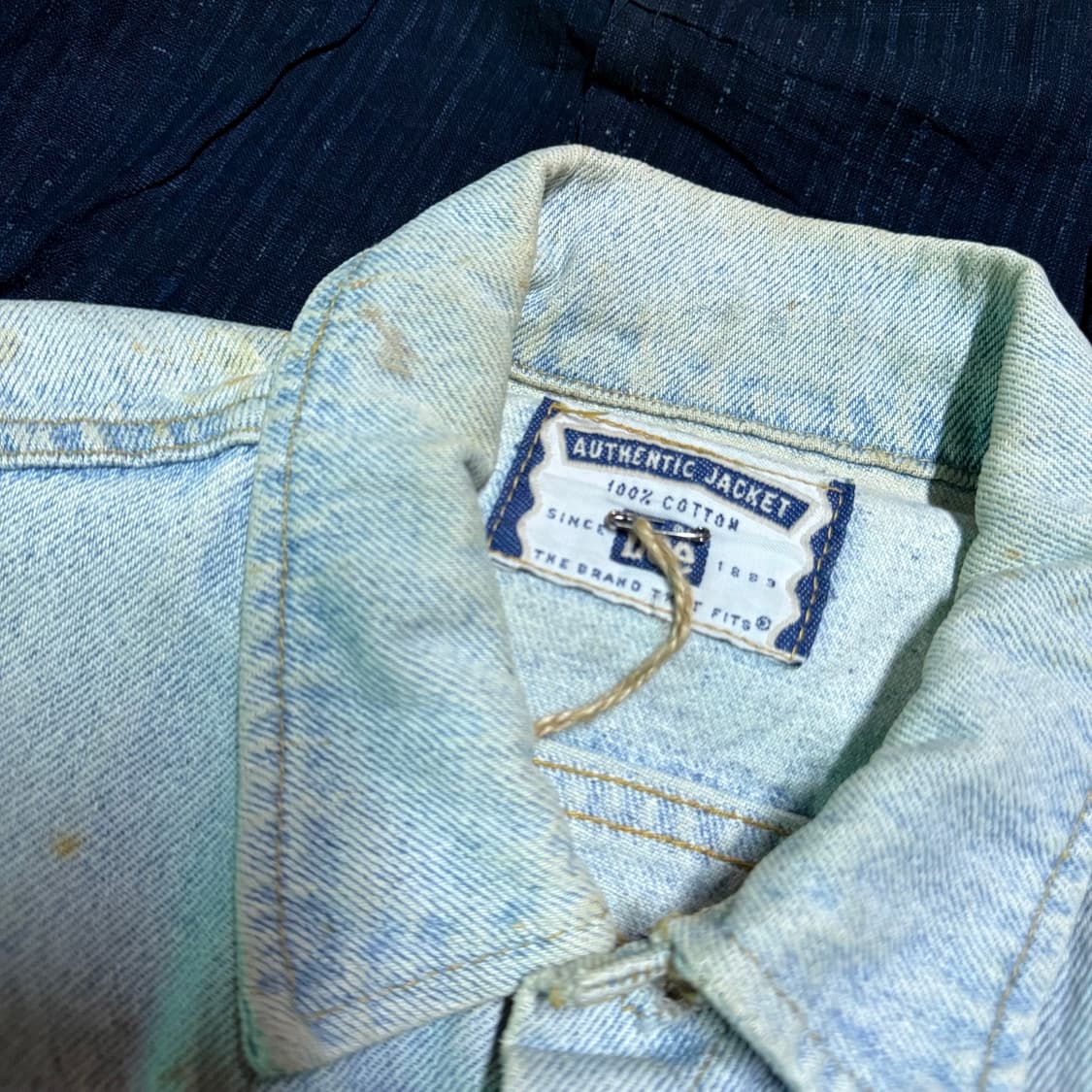 90's Lee x 하드록 카페 데님 트러커 자켓 M 상품이미지2