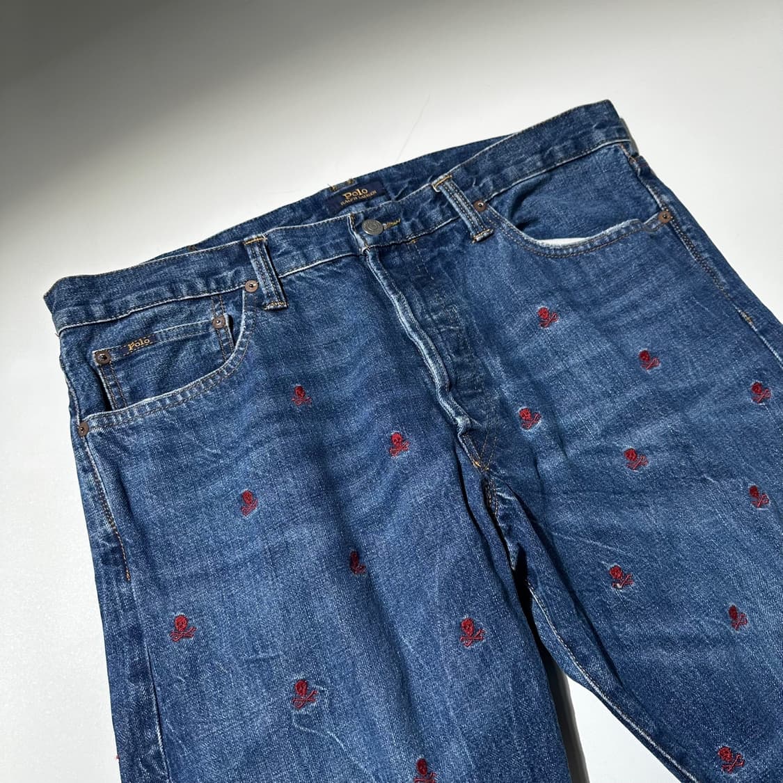 폴로 랄프로렌 해골 자수 설리반 슬림핏 데님 팬츠 상품이미지3