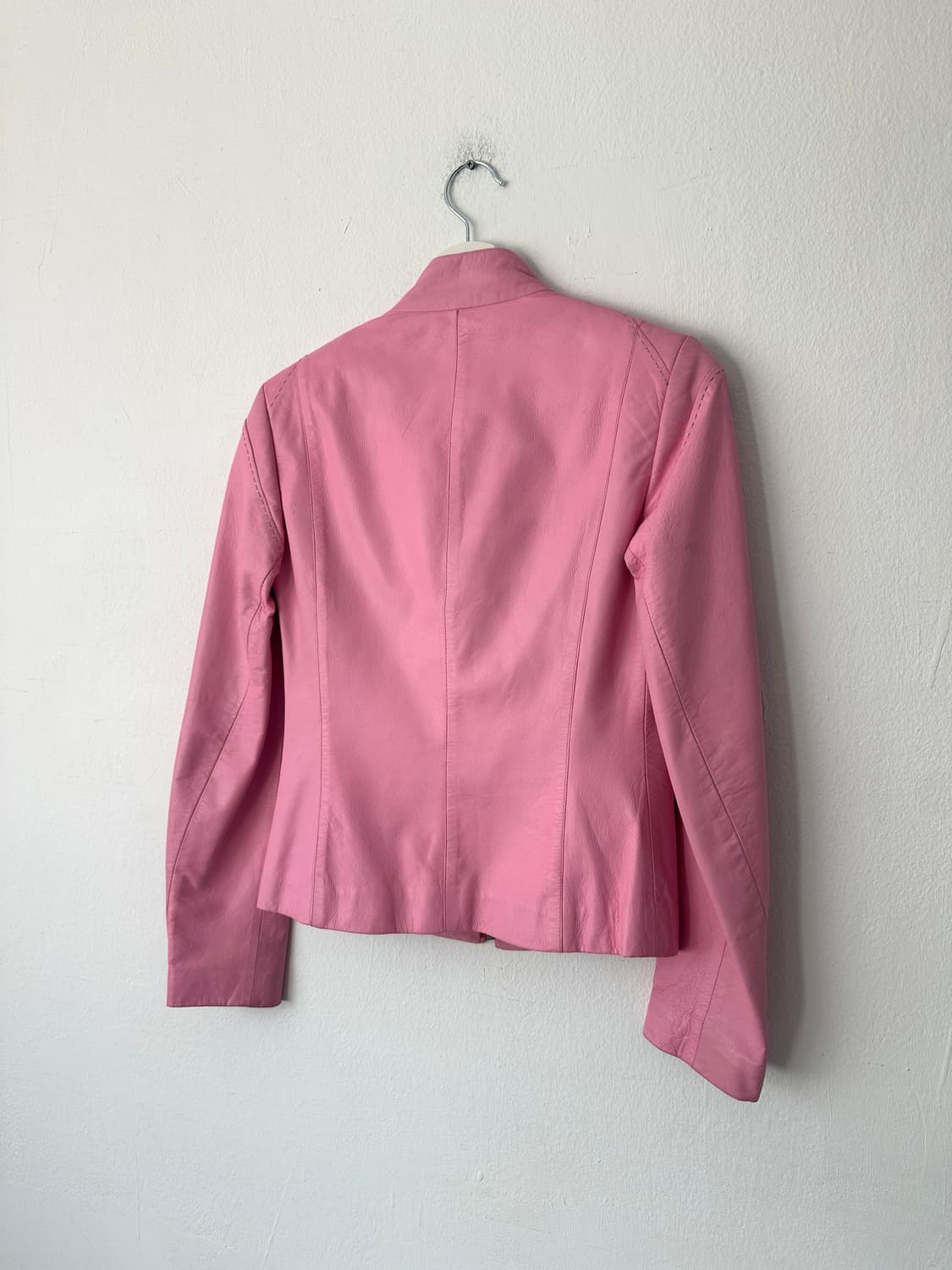 베르사체 베르수스 2000s 핑크 램스킨 레더 자켓 상품이미지6