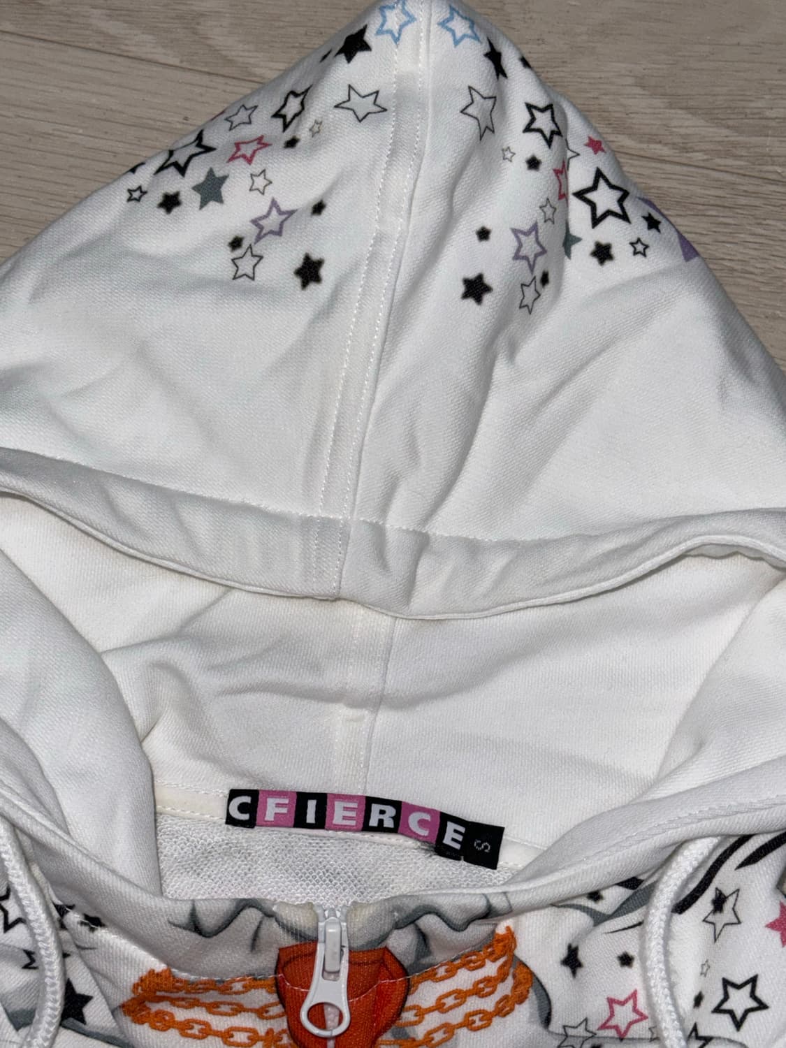 CFIERCE 해골 프린팅 후드 베스트 S 상품이미지4