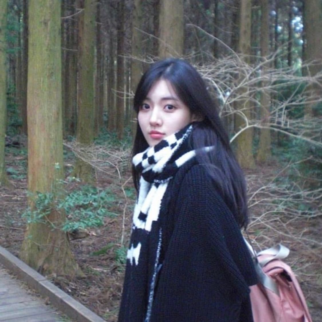 마뗑킴 로고 체크보드 머플러 아이보리 상품이미지2