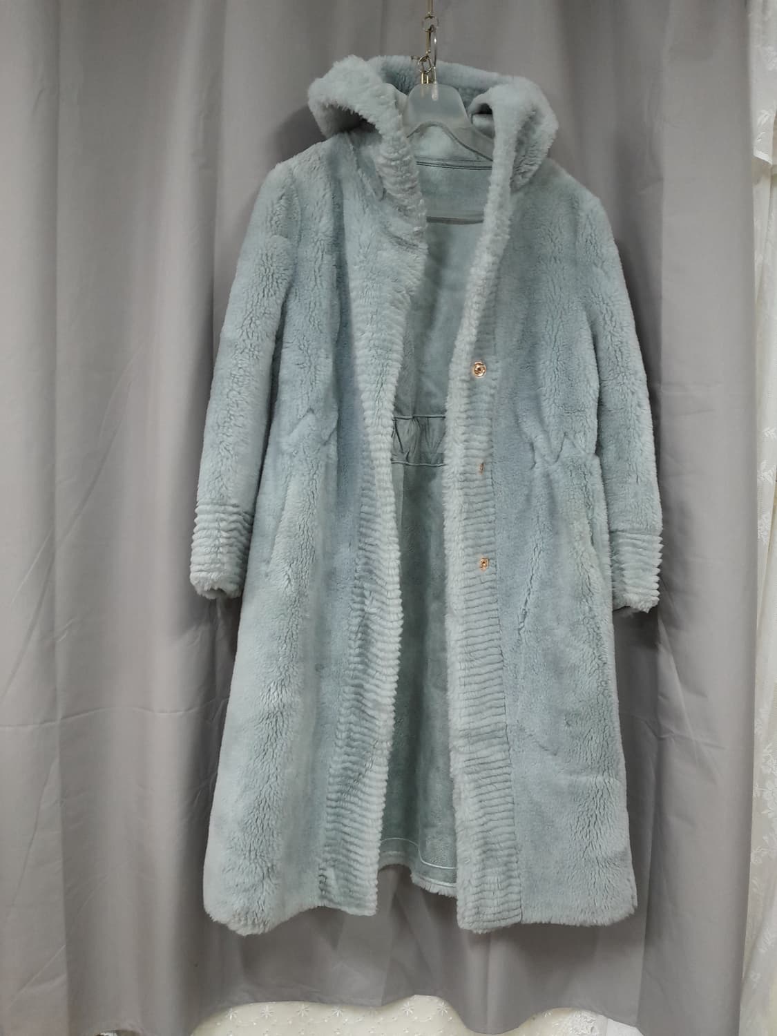 양털 후드 롱코트 55 상품이미지1