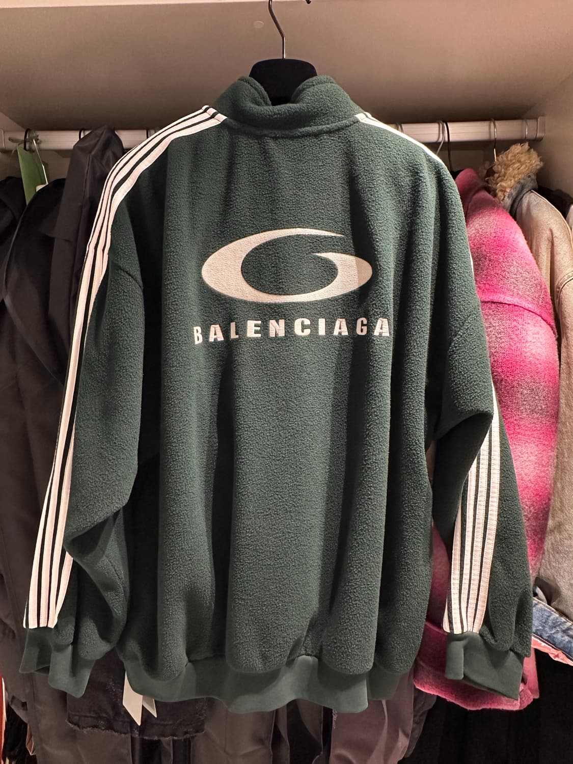 발렌시아가 루프 스포츠 아이콘 집업 자켓 그린 s사이즈 상품이미지2