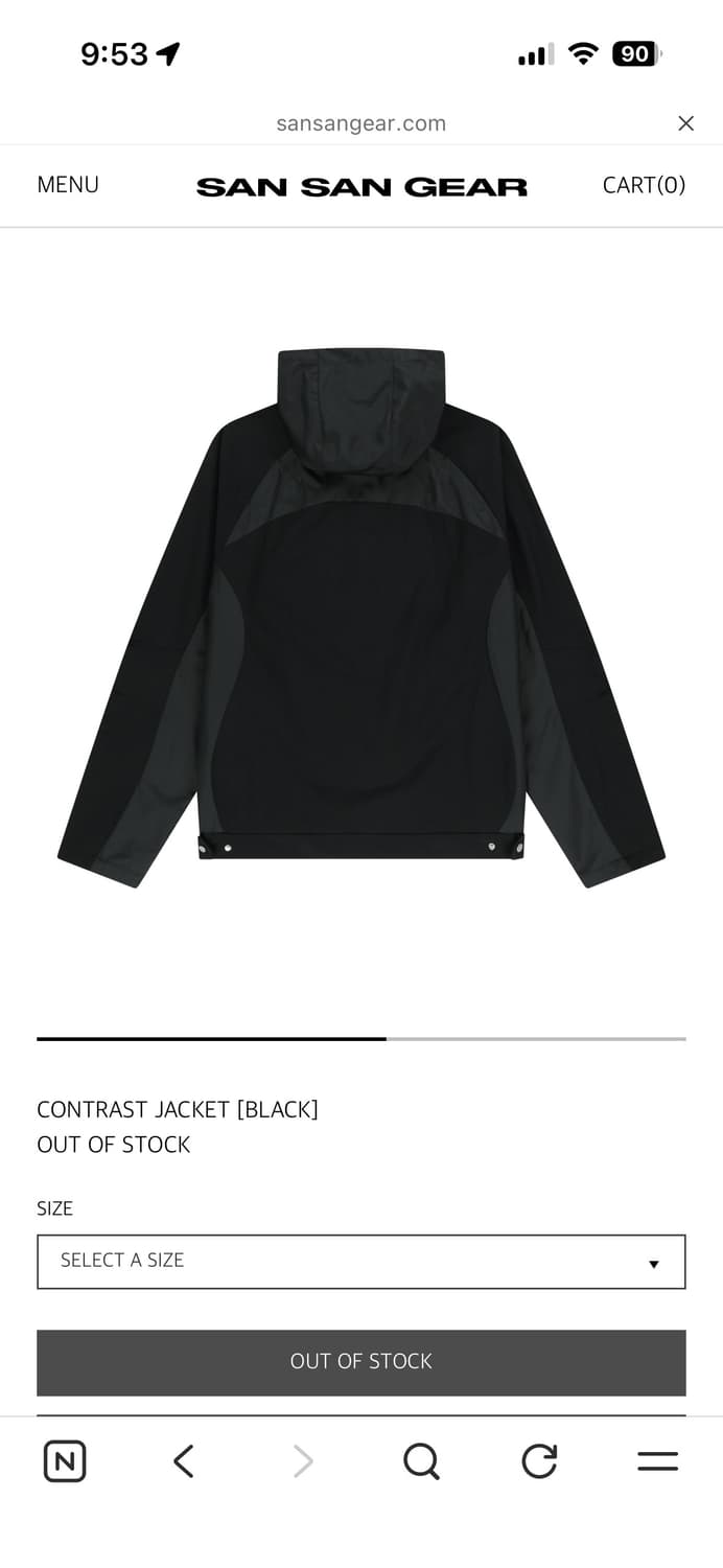 산산기어 콘트라스트 자켓 블랙 상품이미지3