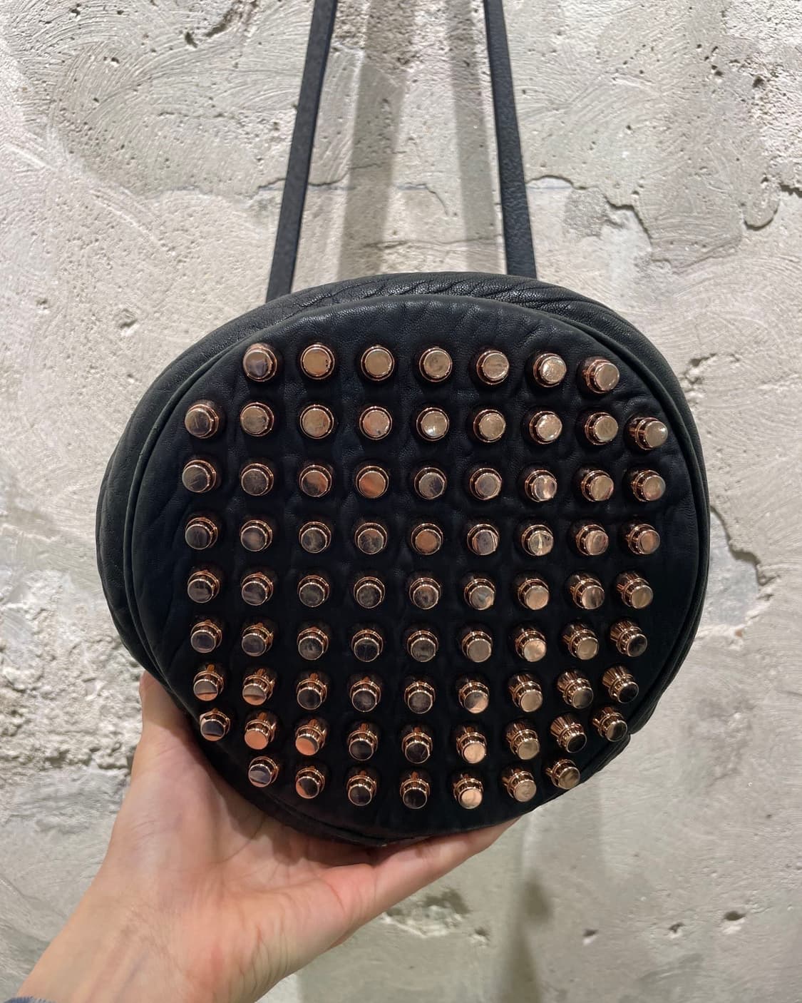 알렉산더 왕 블랙 로즈골드 디에고 레더 버킷백 상품이미지6