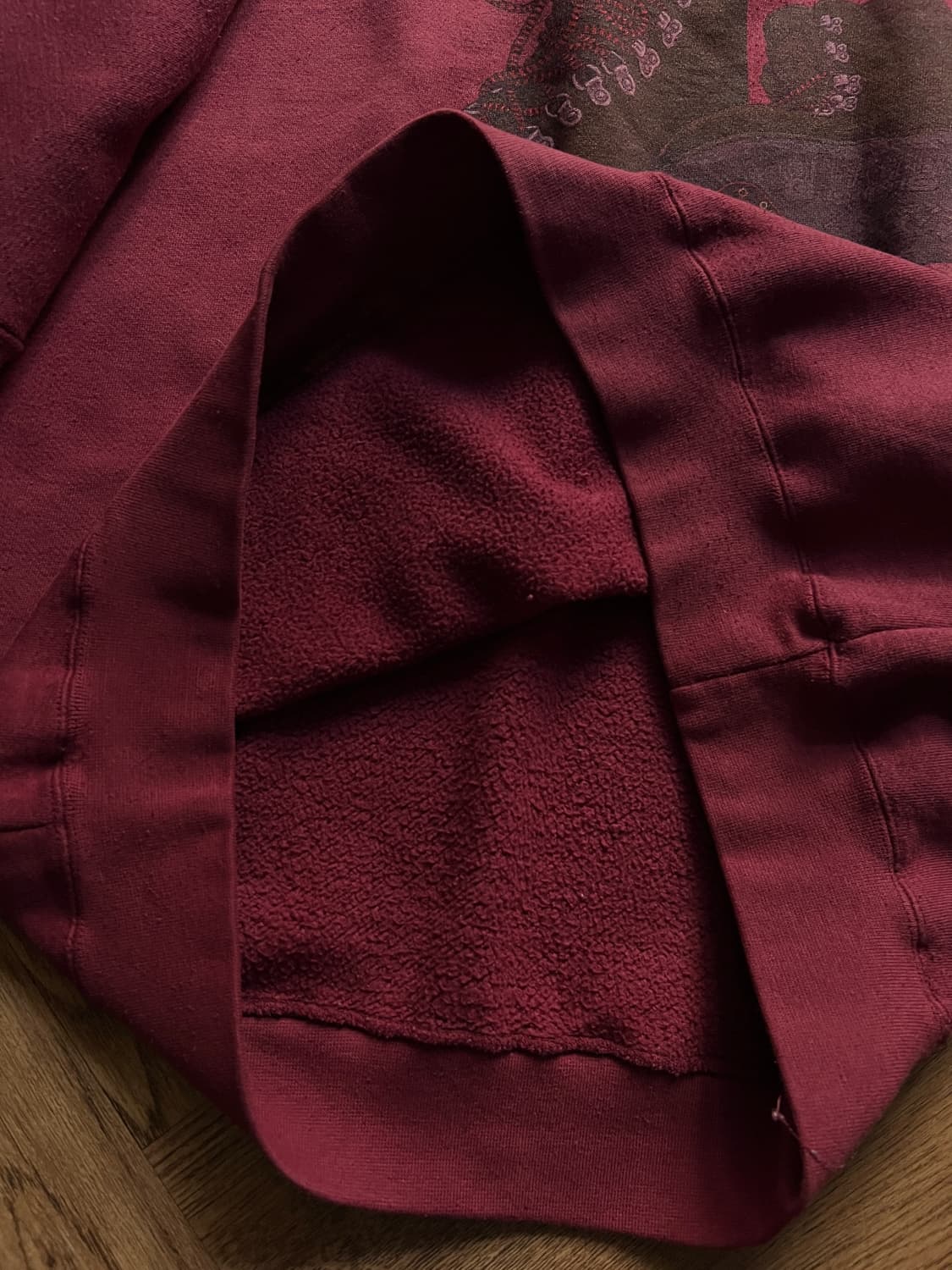 [L]90's USA 빈티지 액티브 아웃도어 버건디 스웻셔츠 상품이미지5