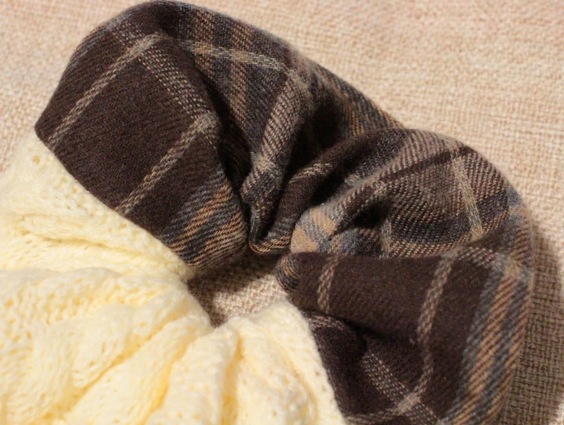 핸드메이드 모리걸 꽈배기니트 스크런치 상품이미지4