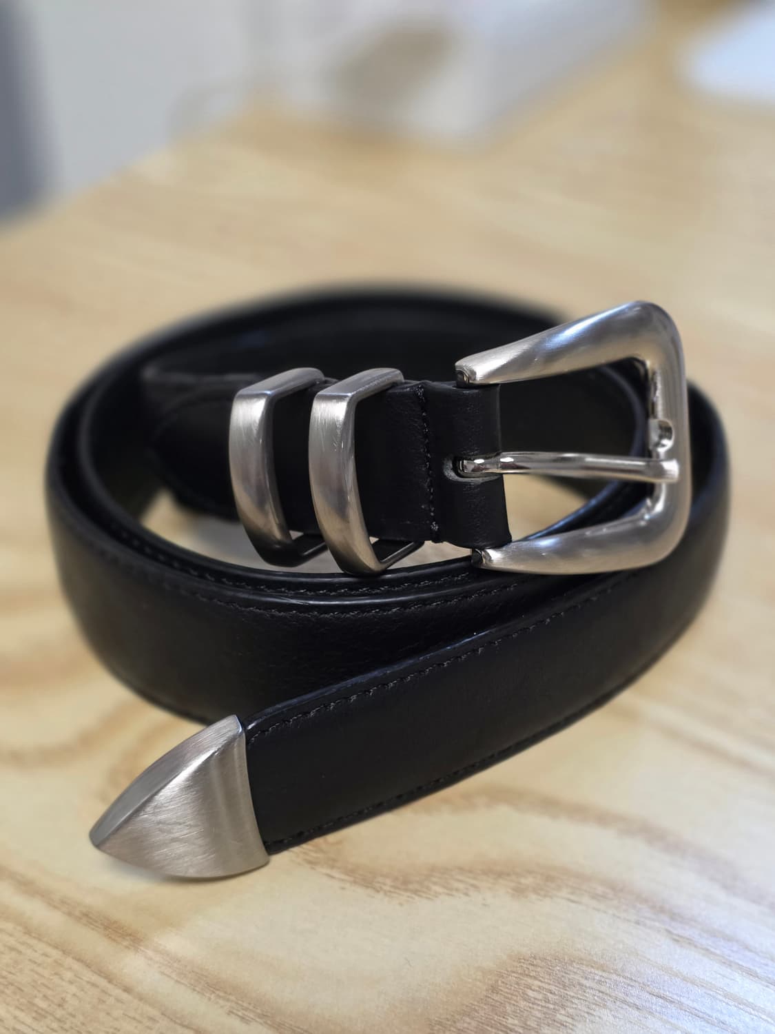 세비지 / 110 Leather Belt-Black(웨스턴벨트) / M 상품이미지1