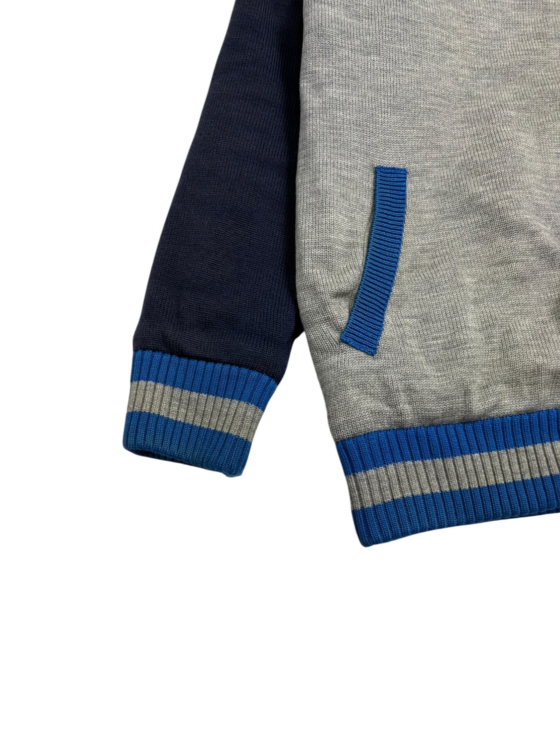 라코스테 라이브 블루 배색 야구 점퍼 니트 상품이미지3