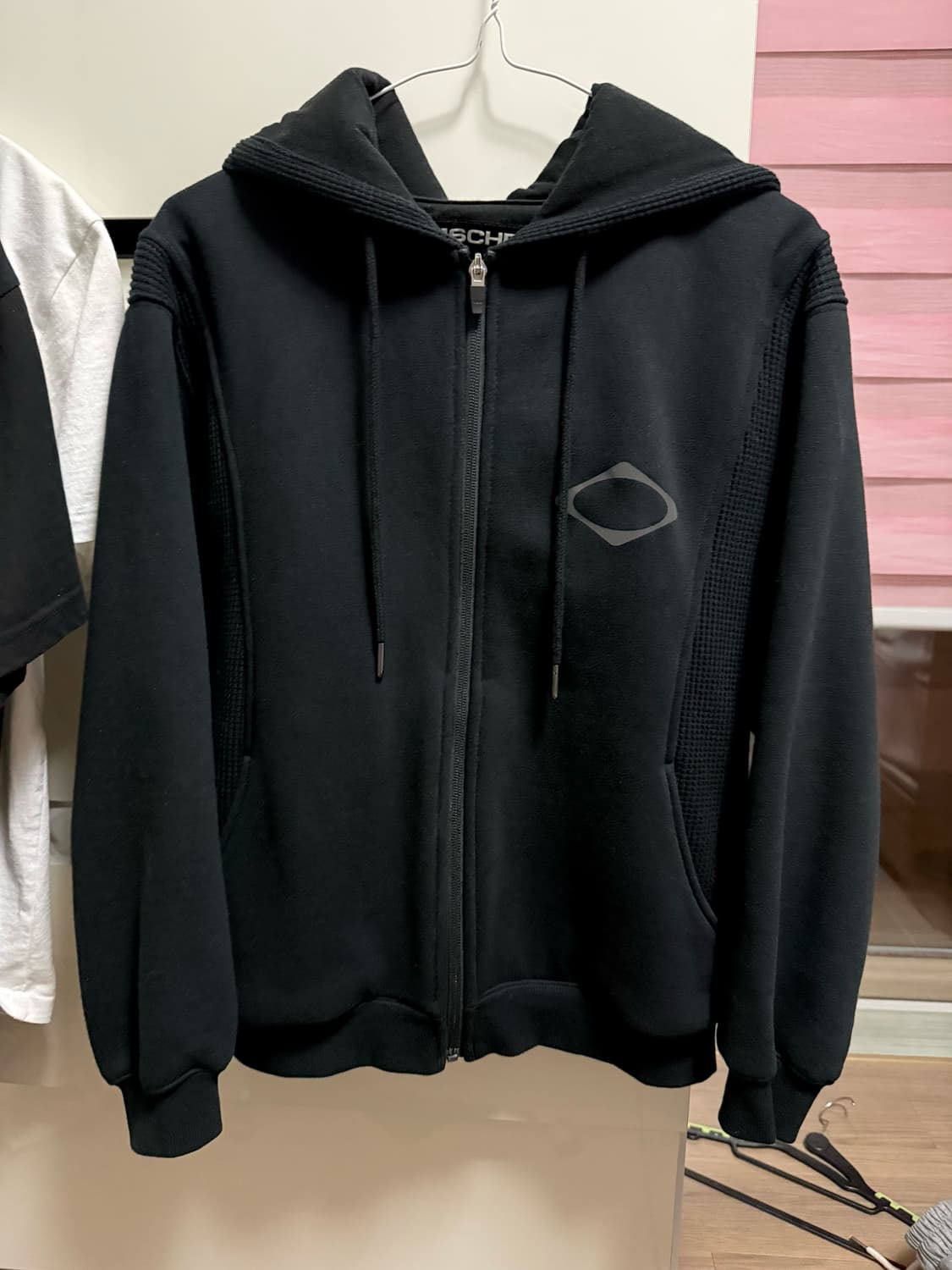 미스치프 트레이닝세트 후드집업&와이드팬츠 와플블랙오호스 상품이미지3