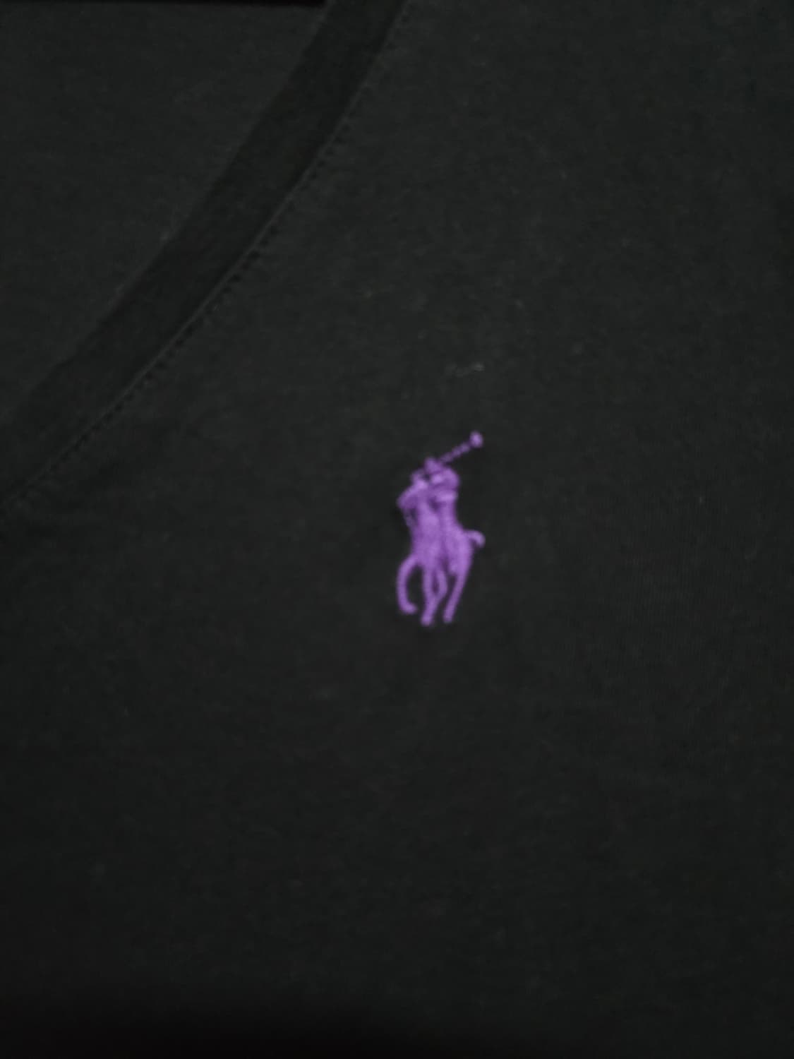 폴로 랄프로렌 정품 여성 블랙 브이넥 반팔티(M사이즈) 상품이미지3