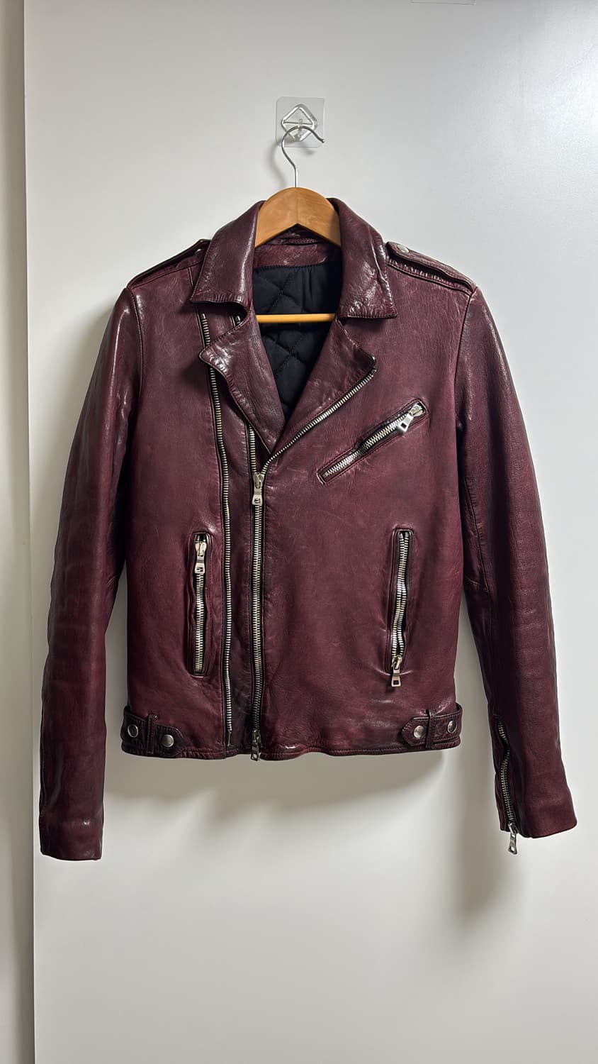 발망 램스킨 버건디 라이더자켓  상품이미지1