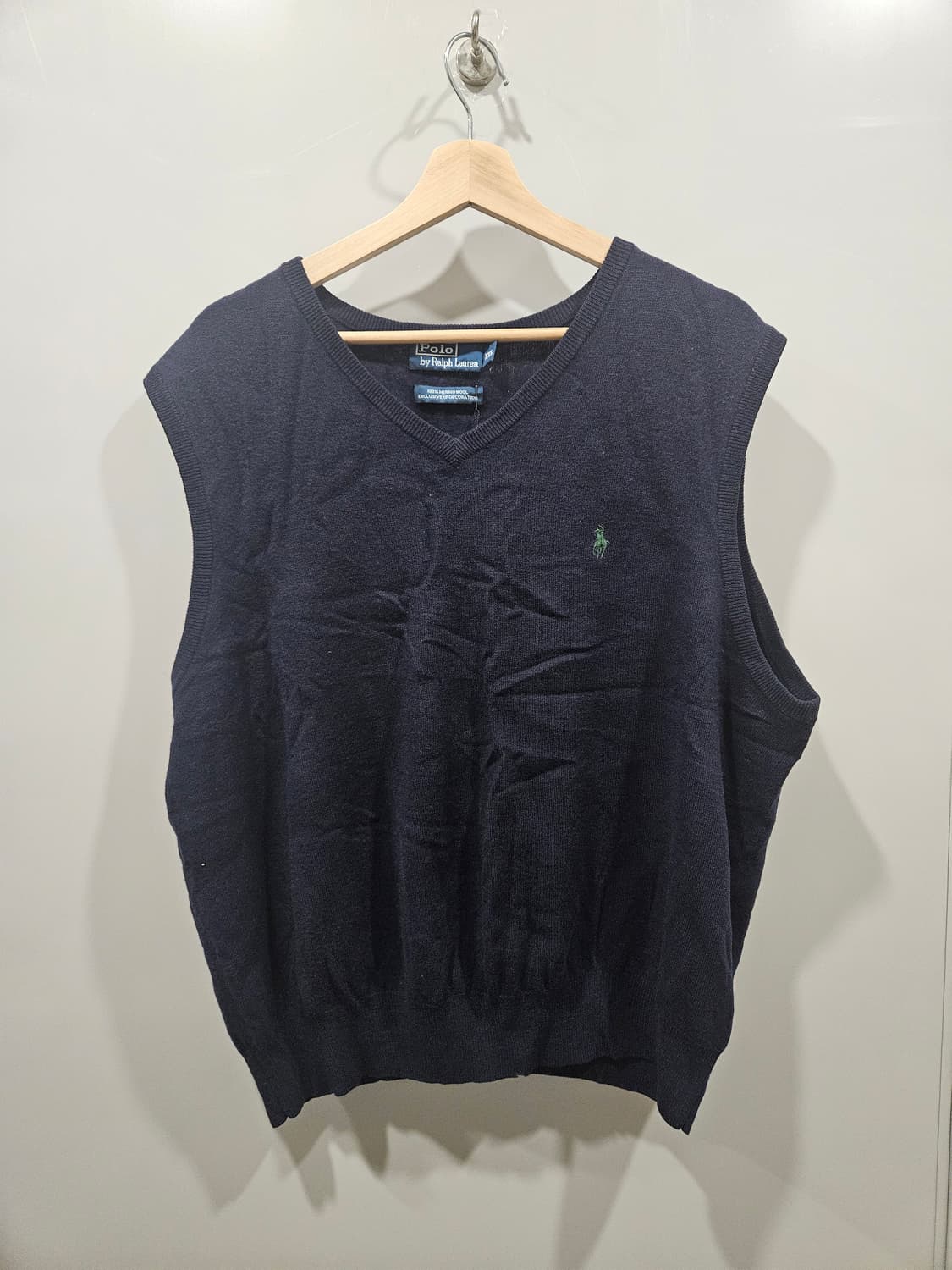 폴로 랄프로렌 메리노울 니트 베스트 네이비 상품이미지1