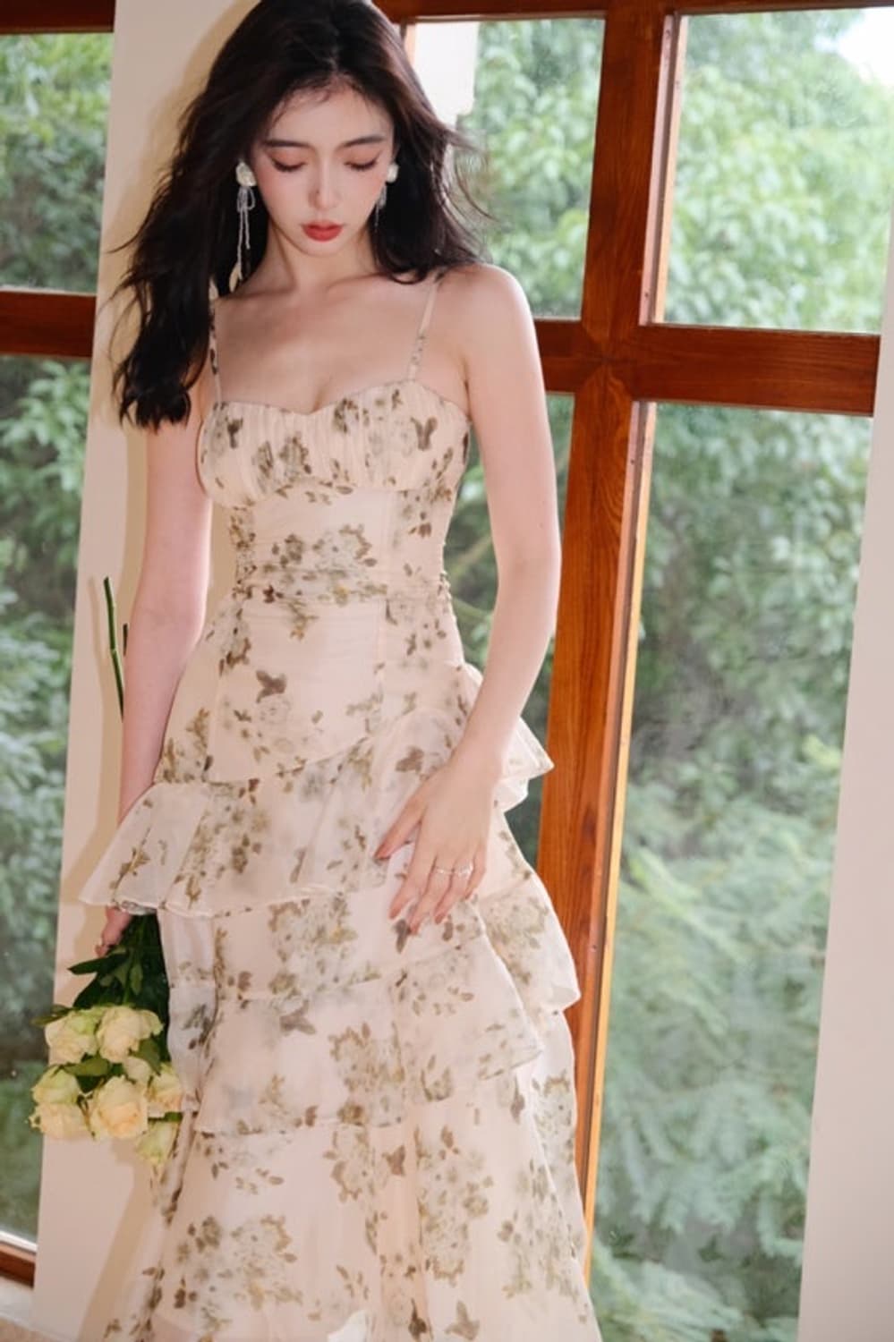 신스덴 플로리앙 티어트 롱원피스S 상품이미지1