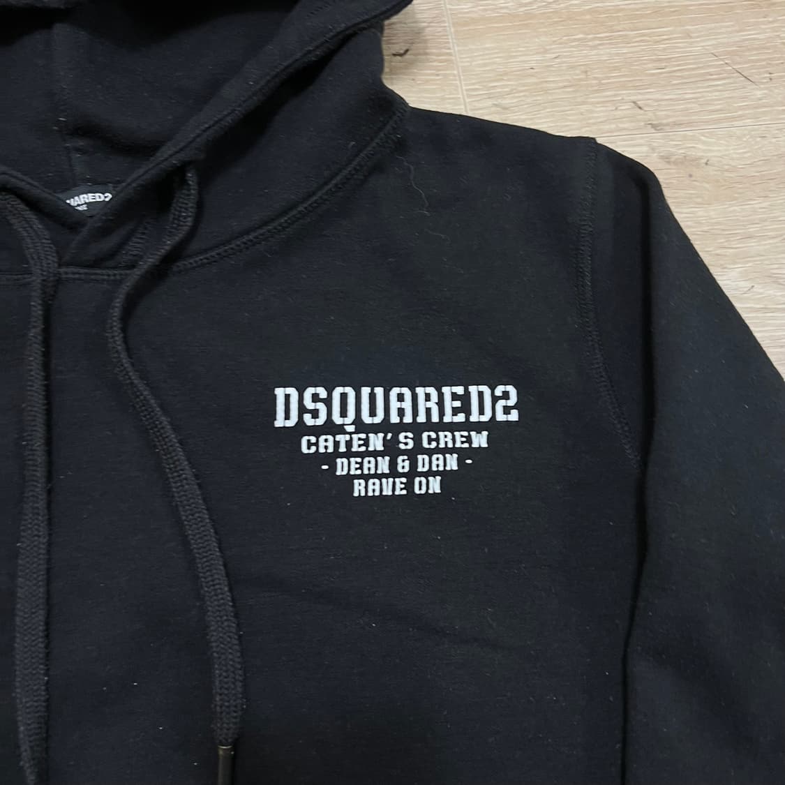디스퀘어드2 남성 로고 프린팅 기모 후드티 [블랙] M/95 상품이미지4