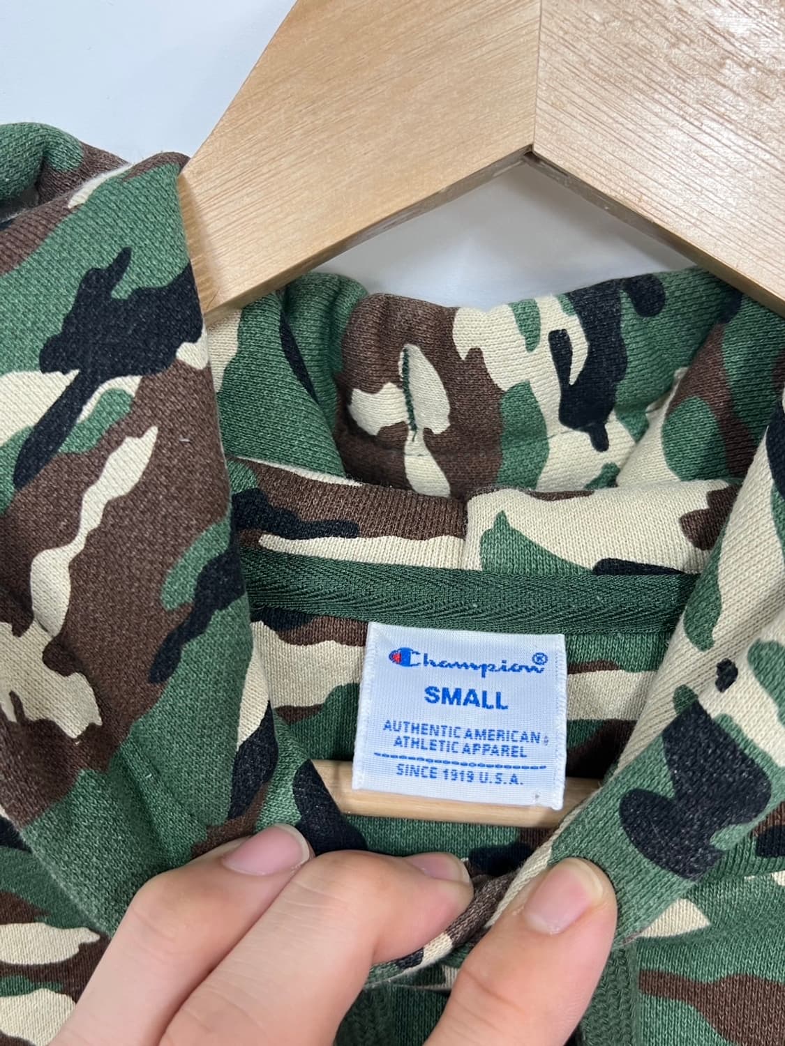 챔피온 빅로고 카모플라쥬 풀오버 후드티 상품이미지4