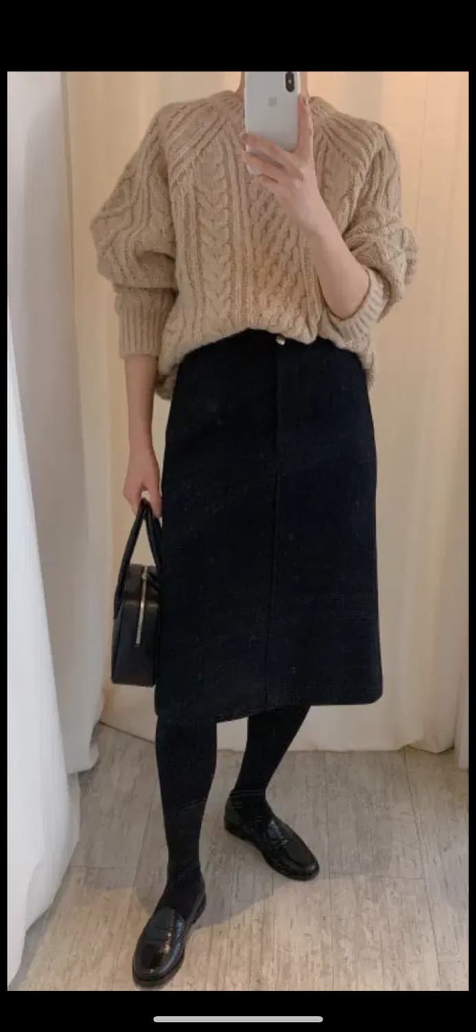 헬베티카 제니 울스커트 블랙s 상품이미지1