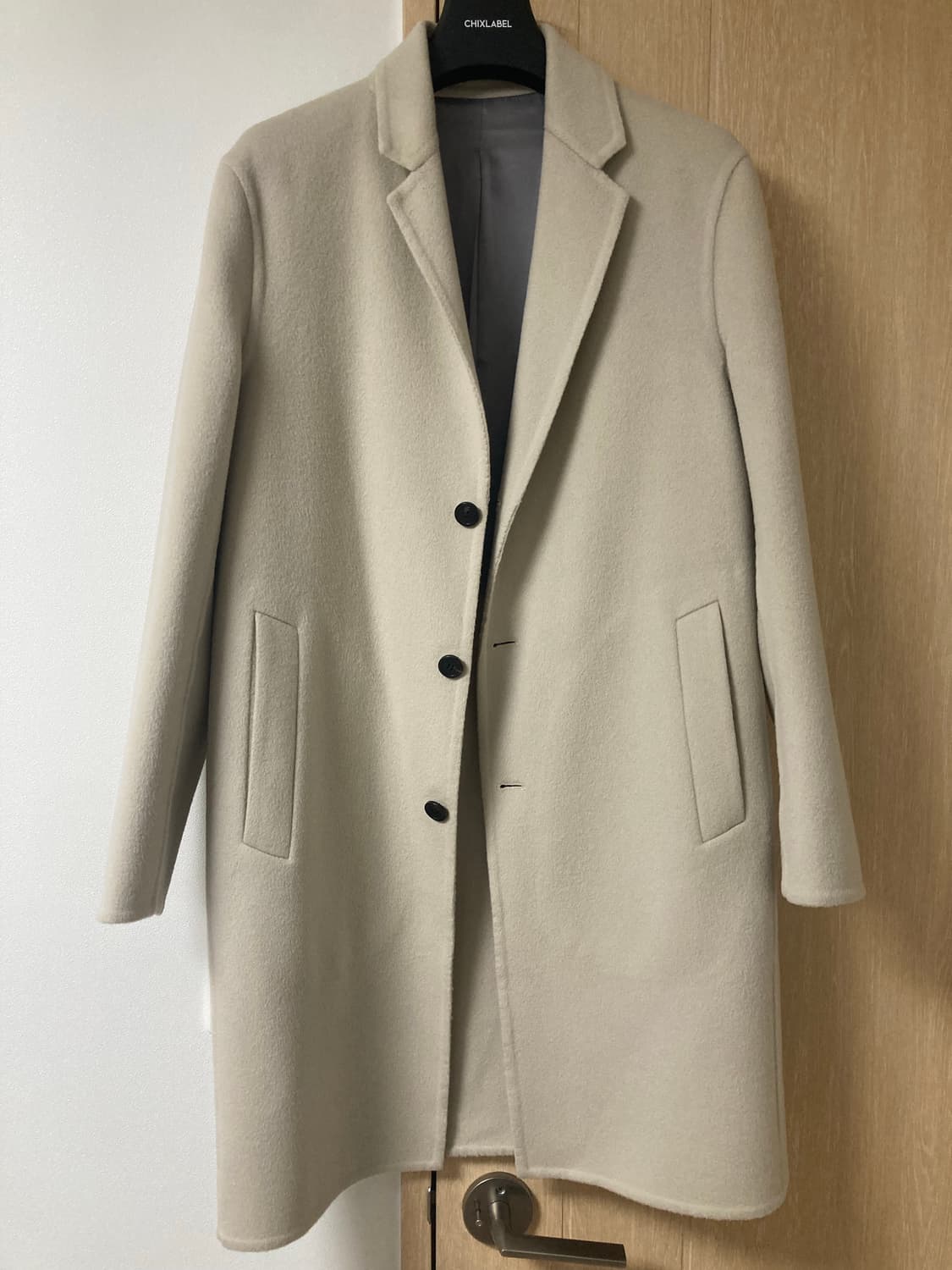 타임옴므 아이보리 울캐시미어 코트 100사이즈 상품이미지1