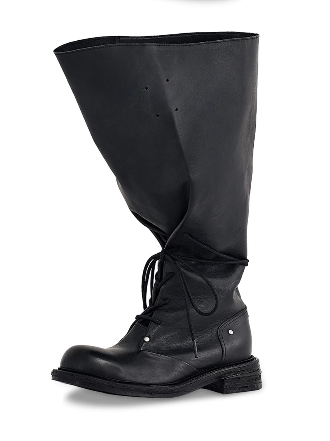 네거티브쓰리 레이스업 폴디드 롱부츠 블랙 240 상품이미지7