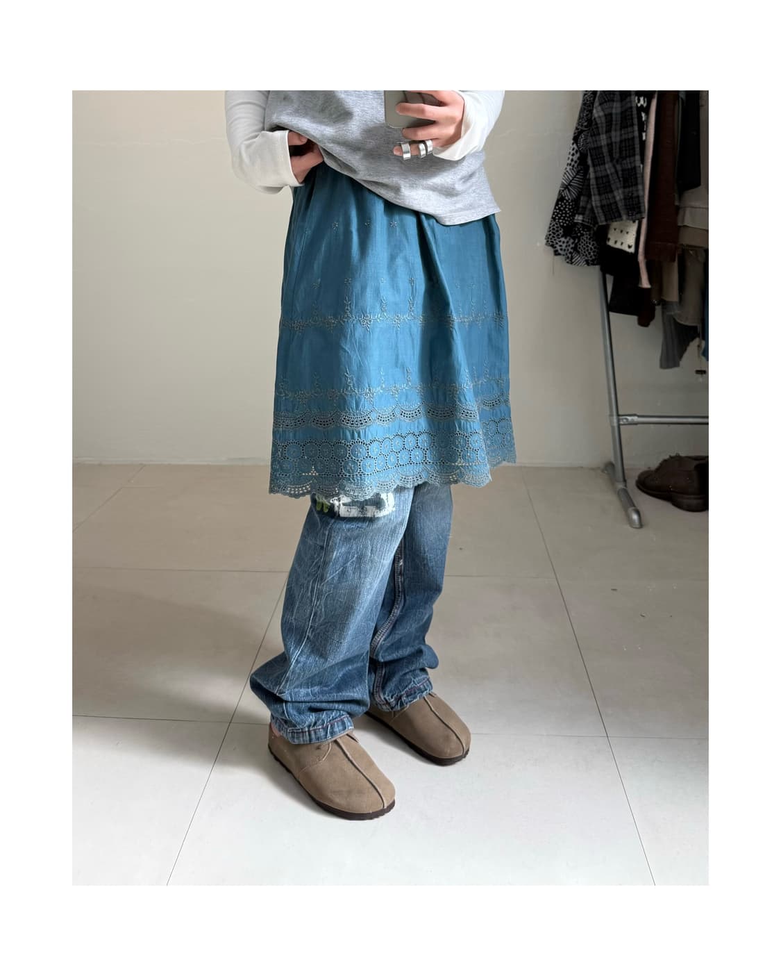 빈티지 미디 스커트 상품이미지2