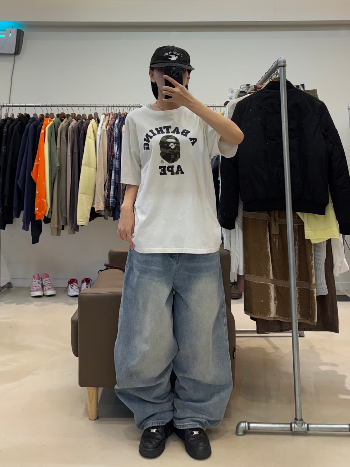 베이프 퍼스트 카모 컬리지 티셔츠 상품이미지7