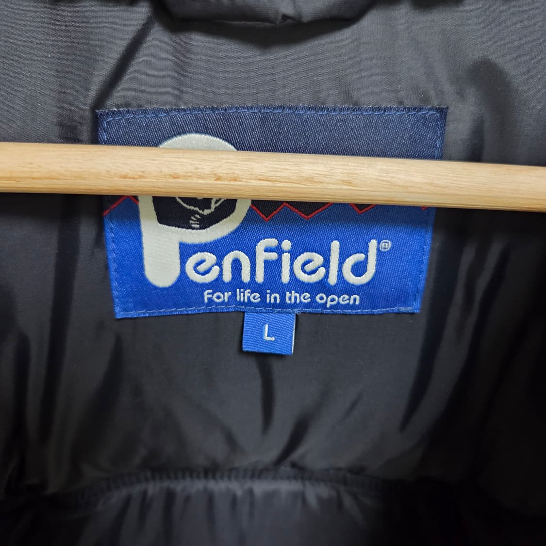 펜필드 락울 패딩 가죽배색 블랙 L사이즈 상품이미지3