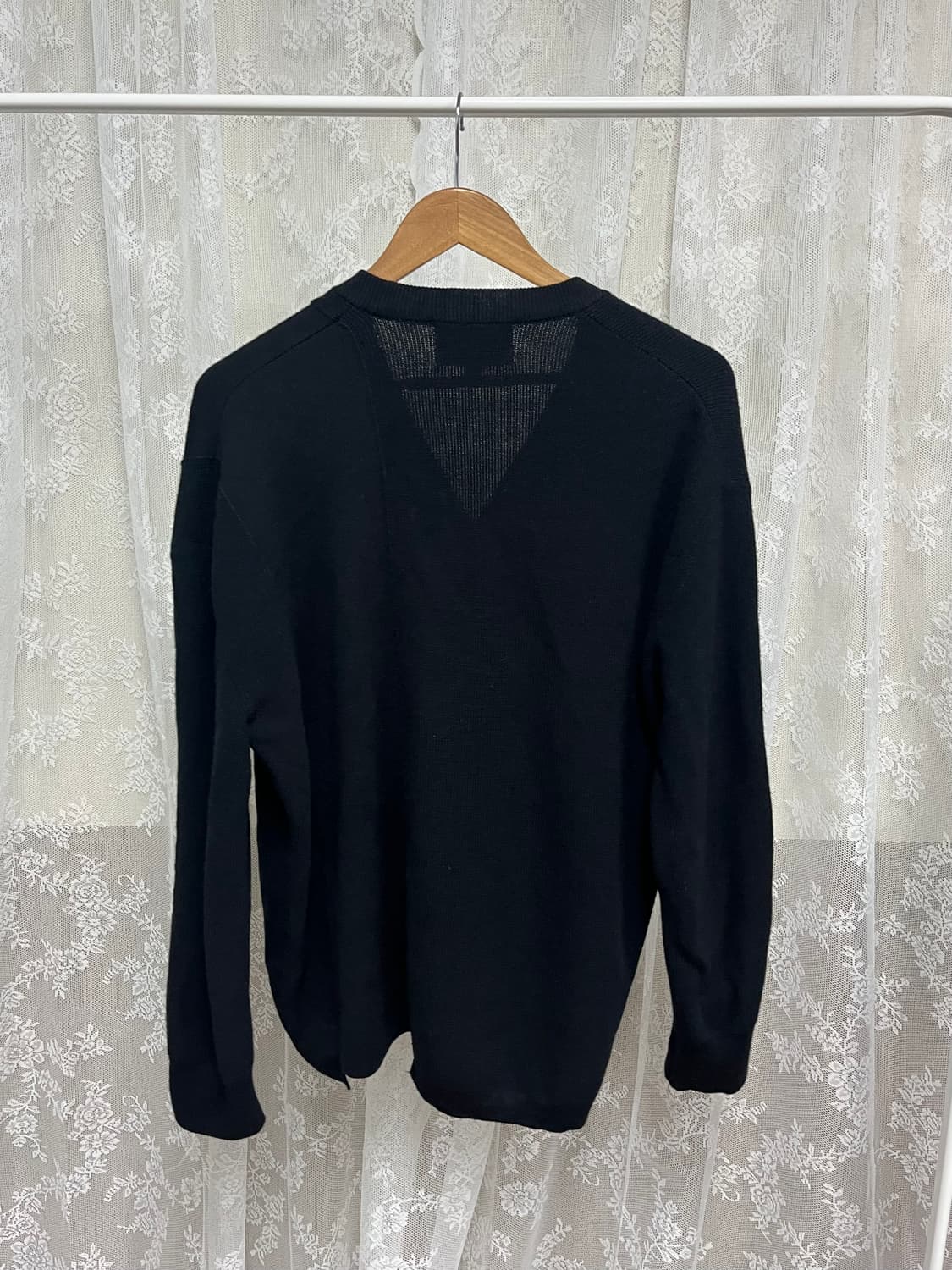 46) 솔리드옴므 19ss 울 브이넥 가디건 블랙 상품이미지2