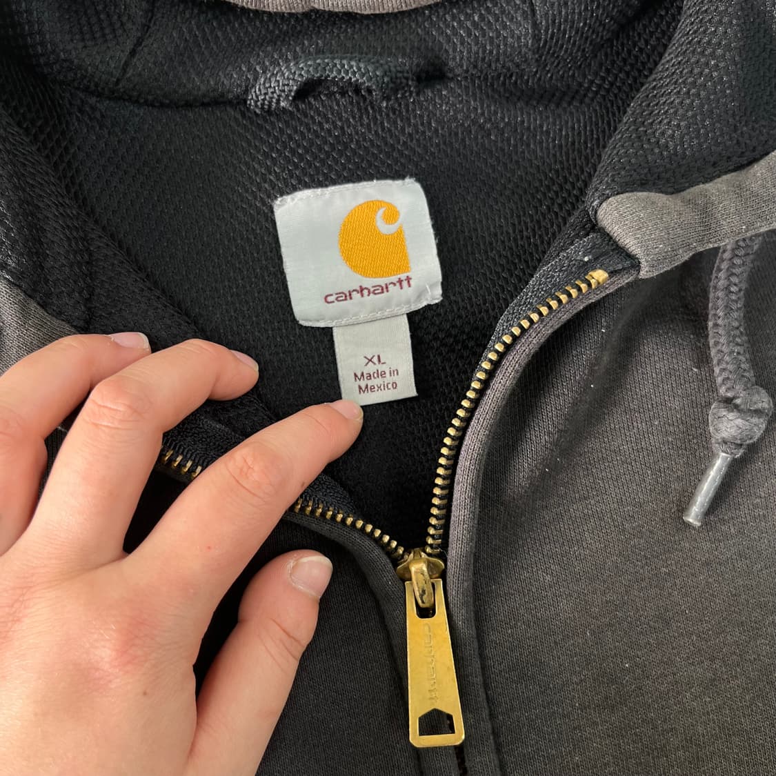 110 칼하트 써멀 챠콜 후드집업  상품이미지2