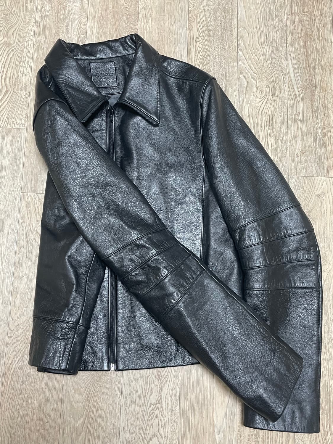 머듈 레더 자켓 블랙 1  상품이미지3