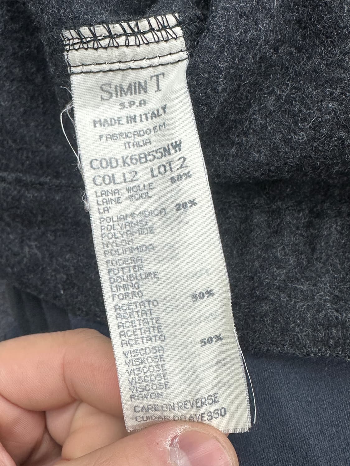 90s Armani jeans 울 트러커 자켓 XL 상품이미지7