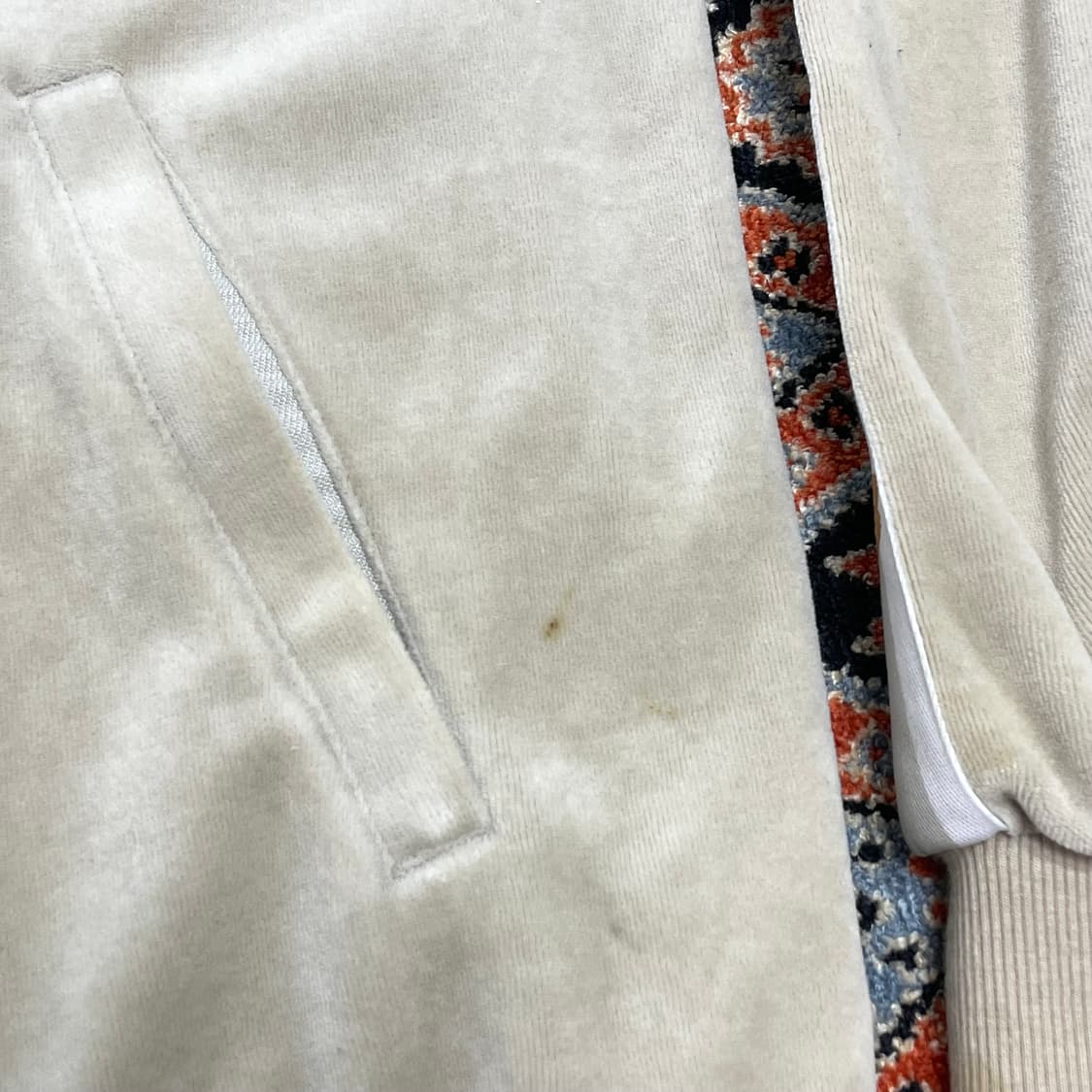 뉴발란스 사이드 트랙로고 베이지 테리 집업 져지 자켓 남성L 상품이미지5