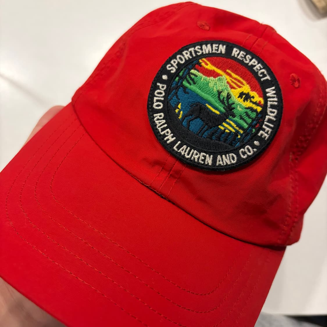 폴로 랄프로렌 스포츠맨 리스펙 레드 볼캡 모자 상품이미지2