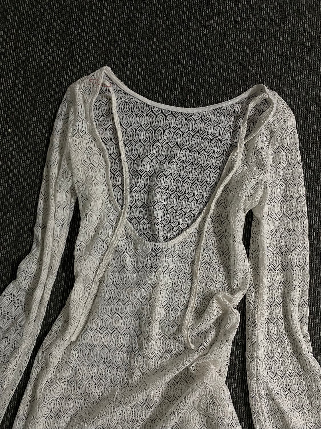 White off shoulder Loose-Fit Slee 상품이미지8