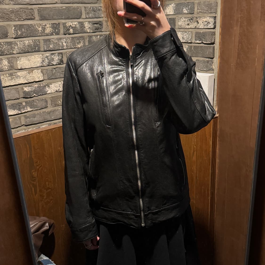 M) AND Z 앤드지 싱글 라이더 양가죽 램스킨 레더 자켓 상품이미지8