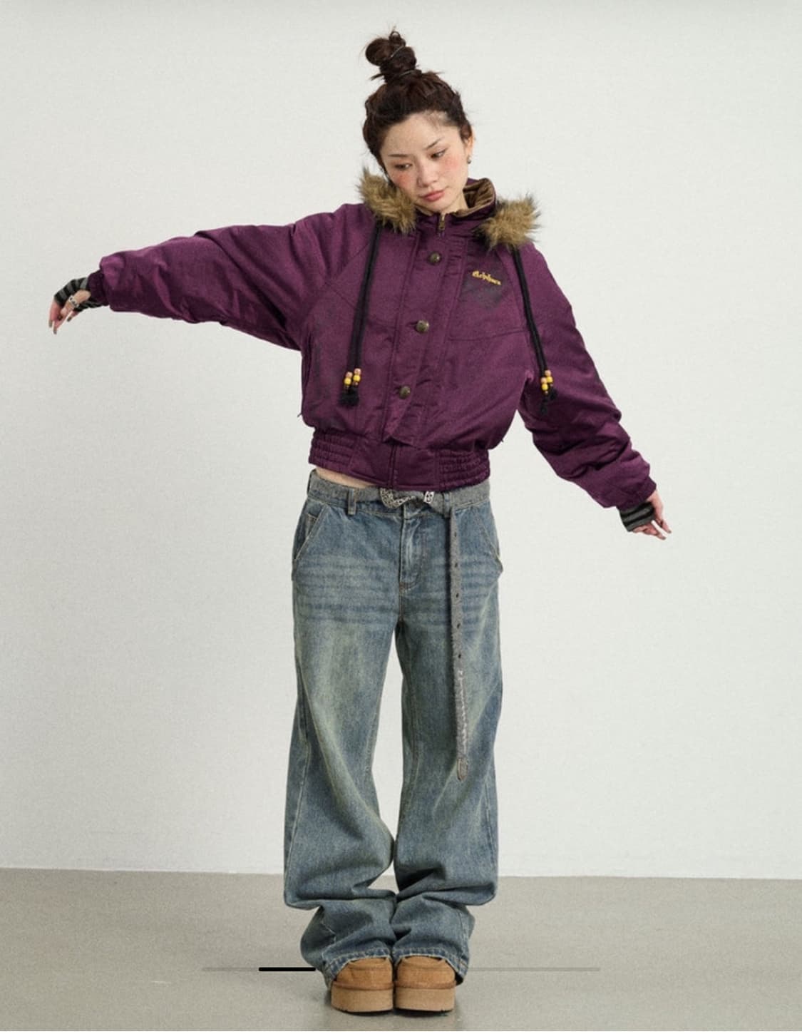 Achihara Winter Muzita 코튼 숏 자켓 상품이미지1