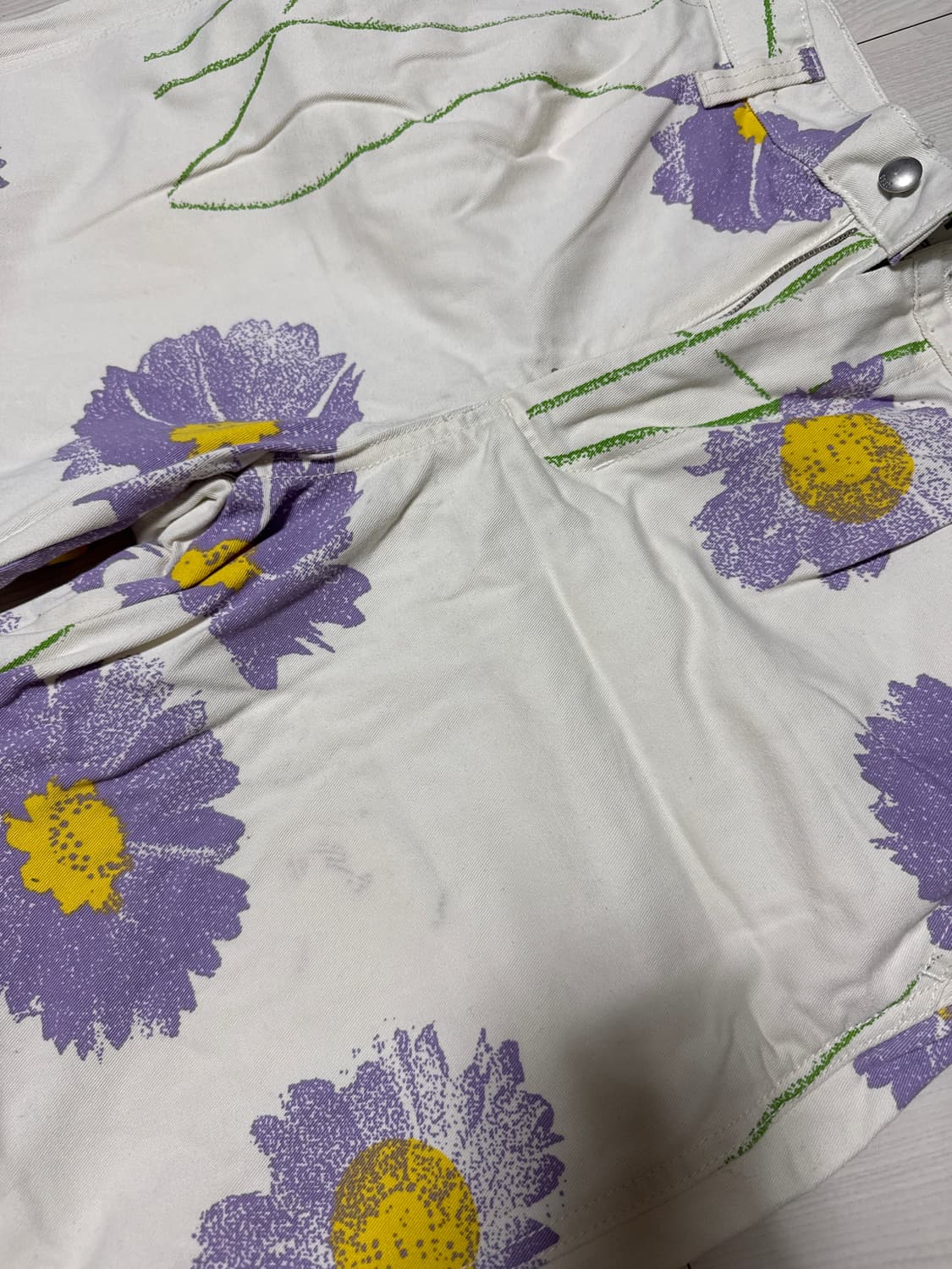 오베이 플라워팬츠 크림 34 상품이미지6