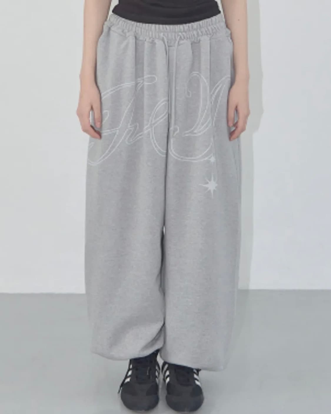팬시클럽 엔젤 빈티지 스웻 팬츠 멜란지 그레이 조거팬츠 상품이미지2