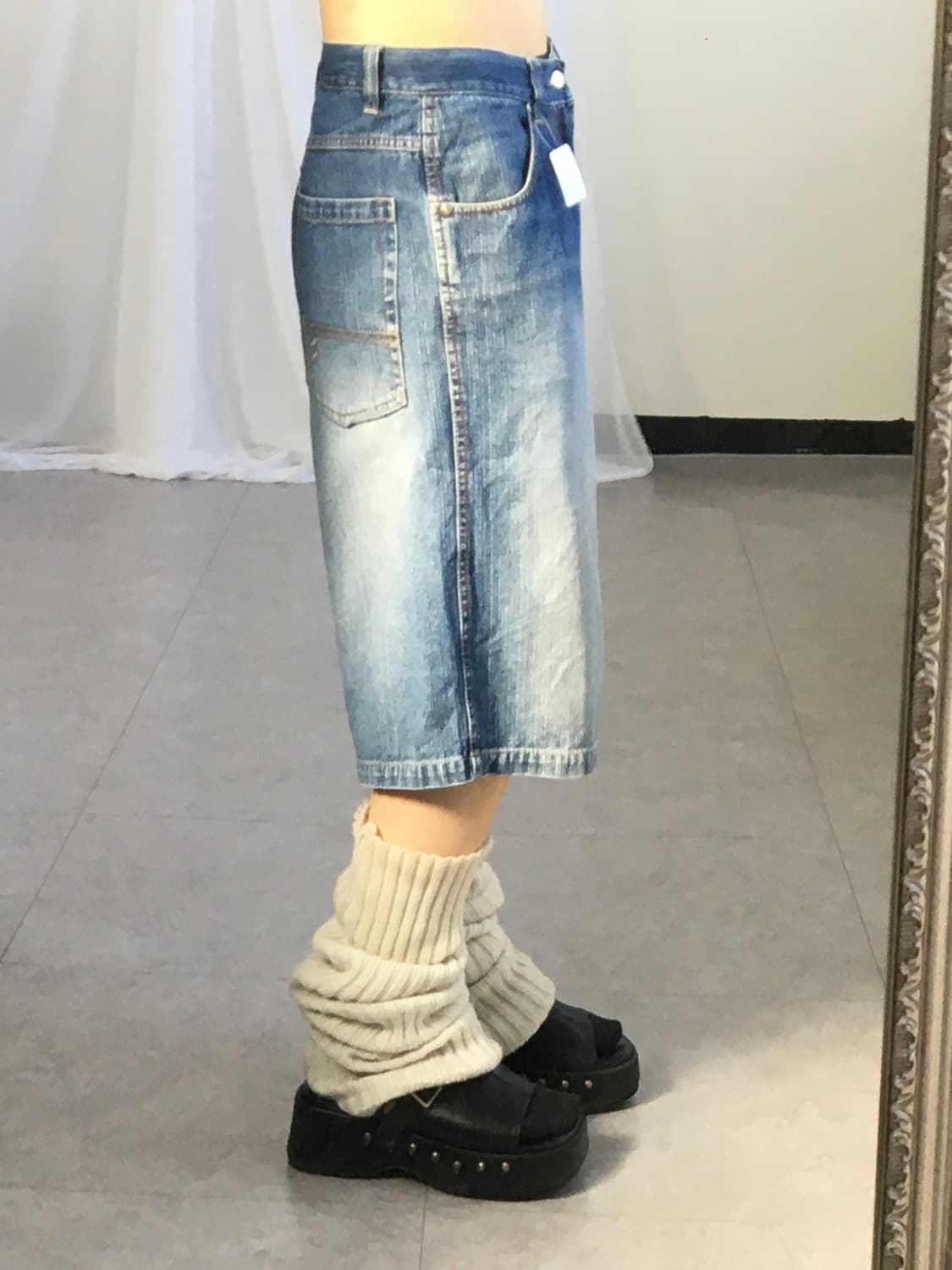 Needle work point denim pants 상품이미지5