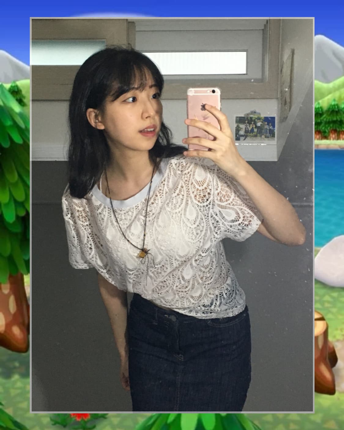 매쉬 에스닉 패턴 티셔츠 상품이미지1
