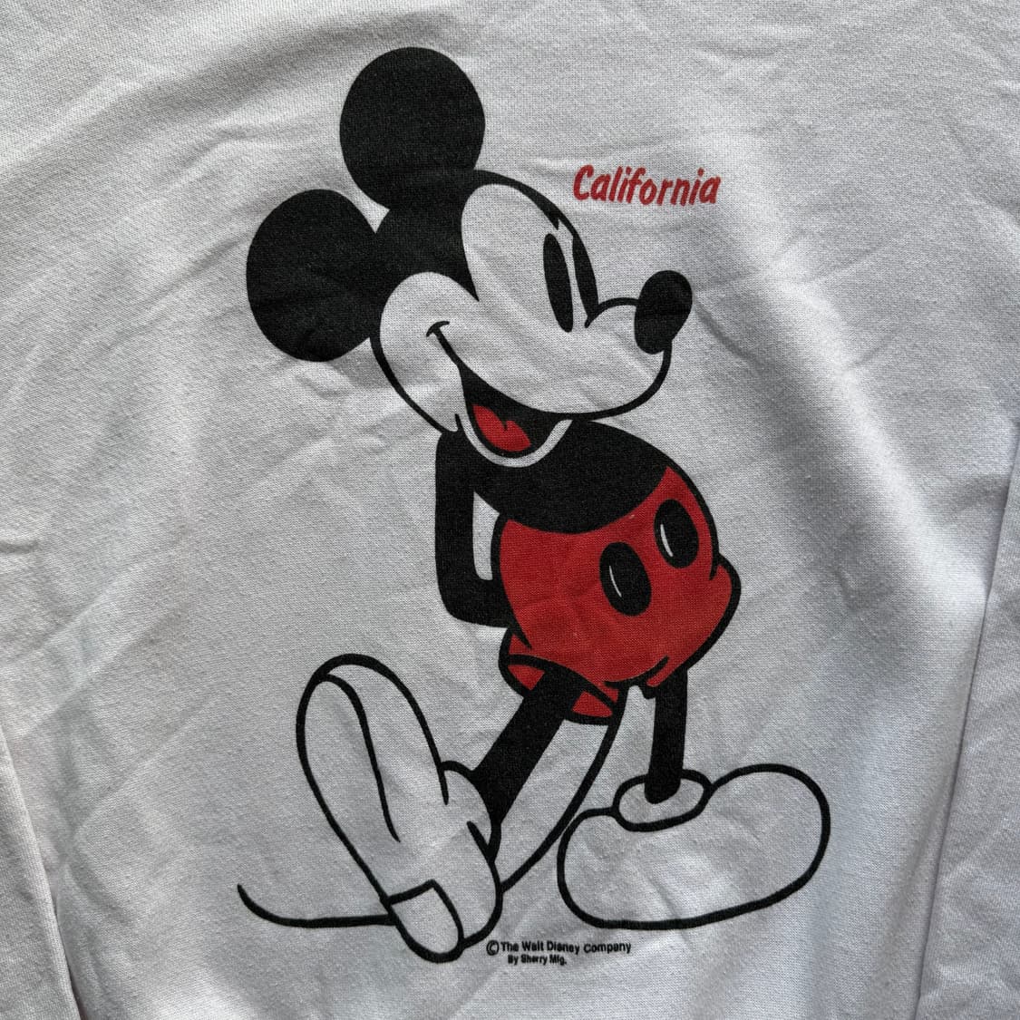 80s 디즈니 미키마우스 스웻셔츠 화이트 상품이미지3