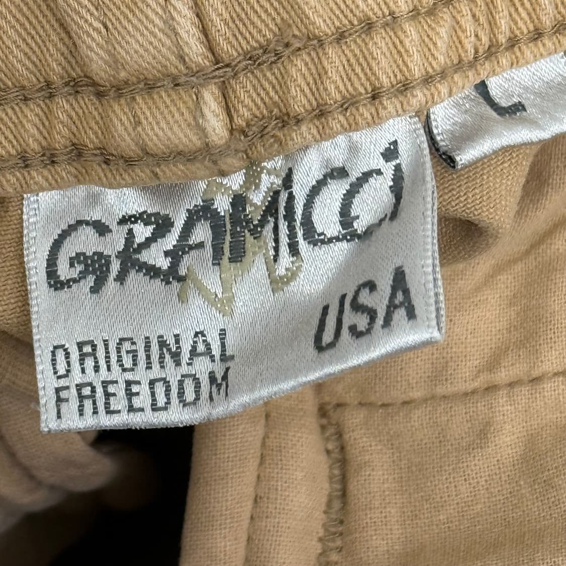 USA 그라미치 베이지 밴딩 하프 팬츠 L 상품이미지2