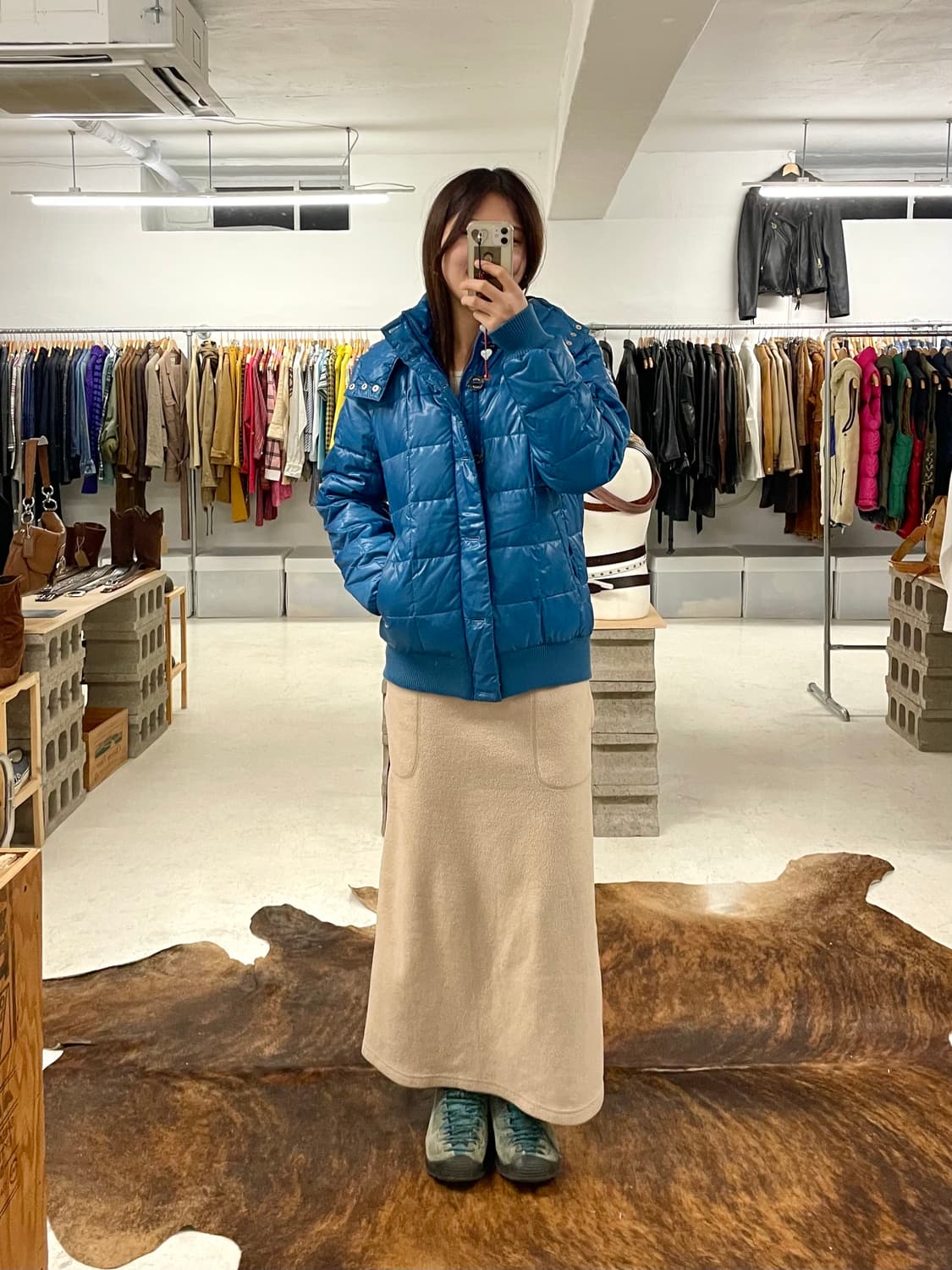 BEAMS square down padding 빔즈 스퀘어 경량 패딩 상품이미지1