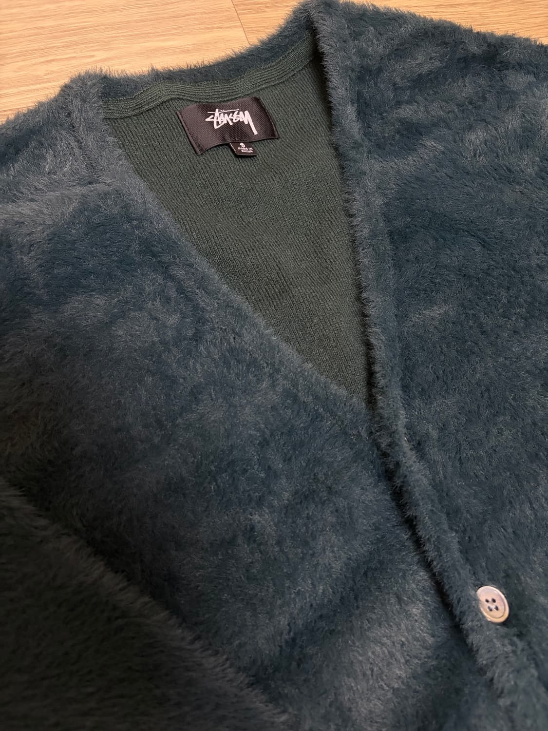 스투시 쉐기 가디건 다크그린 s 상품이미지4