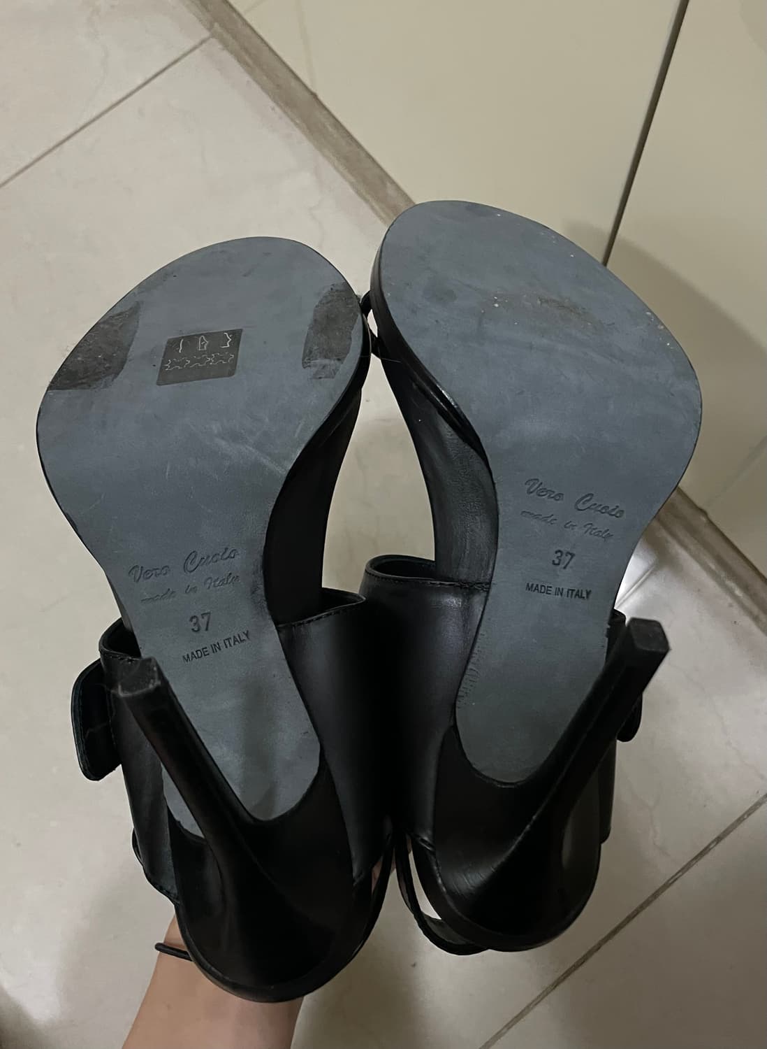 Ann demeulemeester 블랙 샌들 힐  상품이미지3