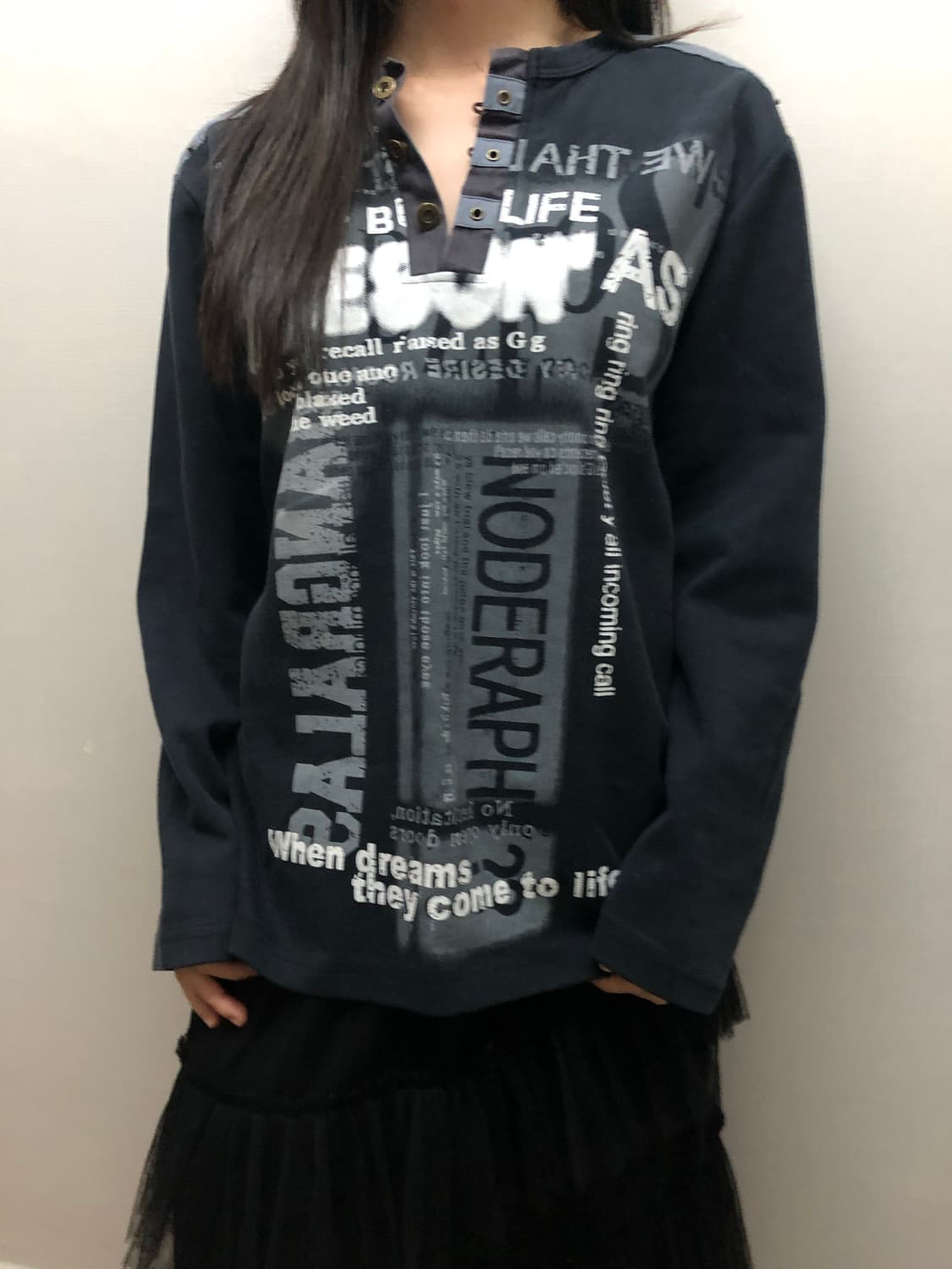 빈티지 네이비 와투케 롱 슬리브 상품이미지4