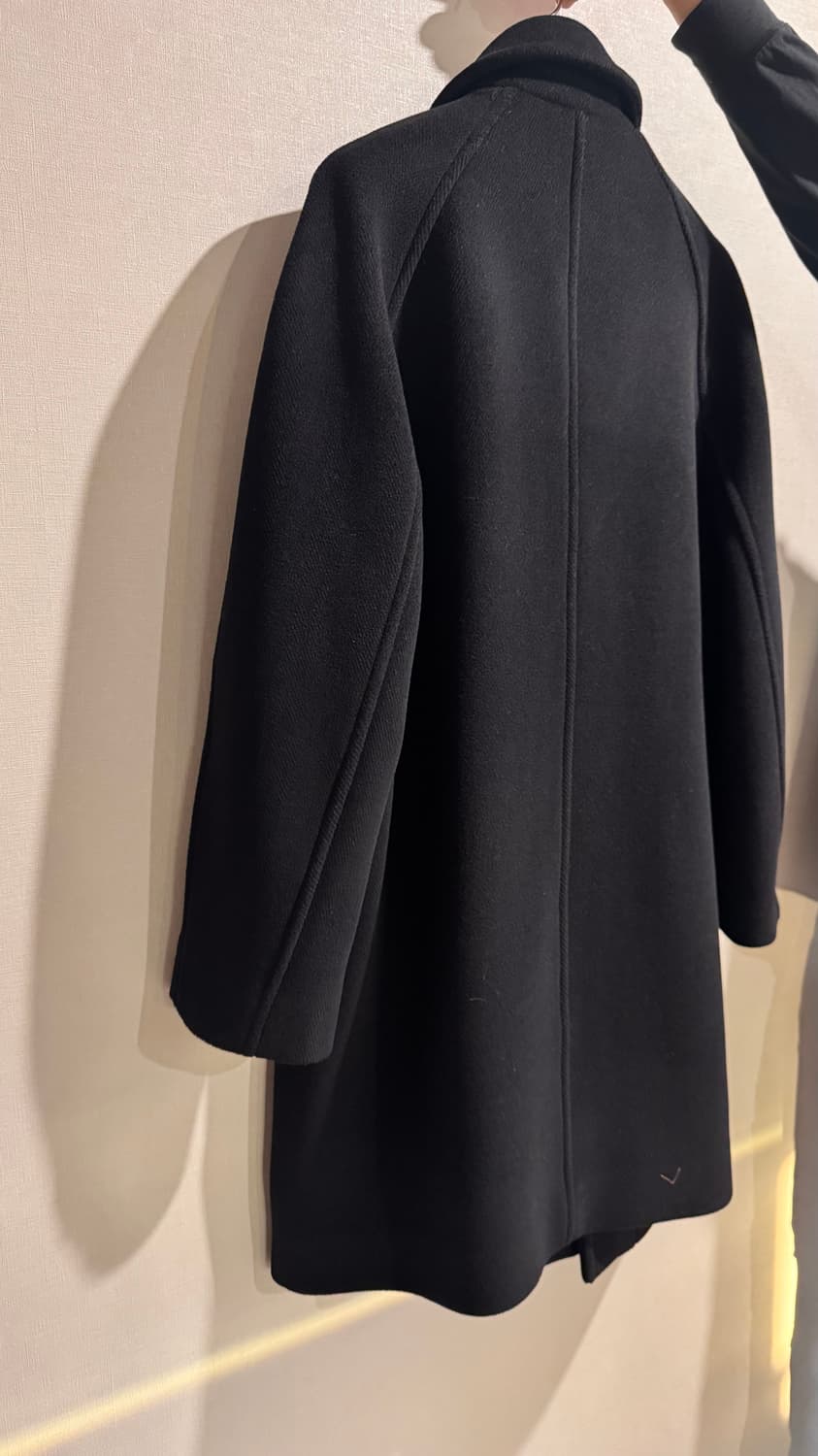  포터리 우먼 오버사이즈 하프 코트_블랙  상품이미지9