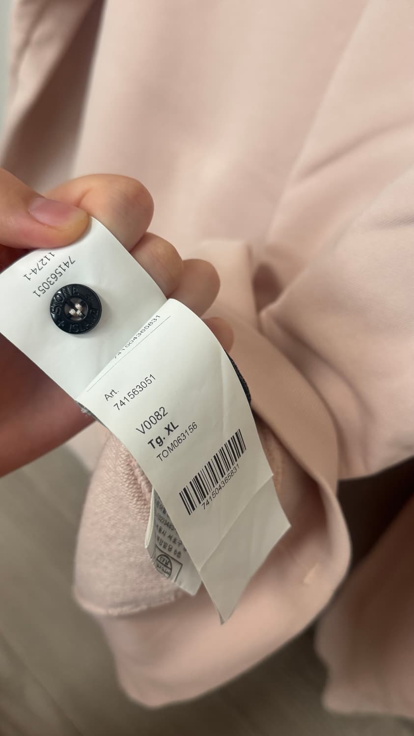 [xl] 21ss스톤아일랜드 맨투맨 인디핑크 한글택정품 상품이미지7