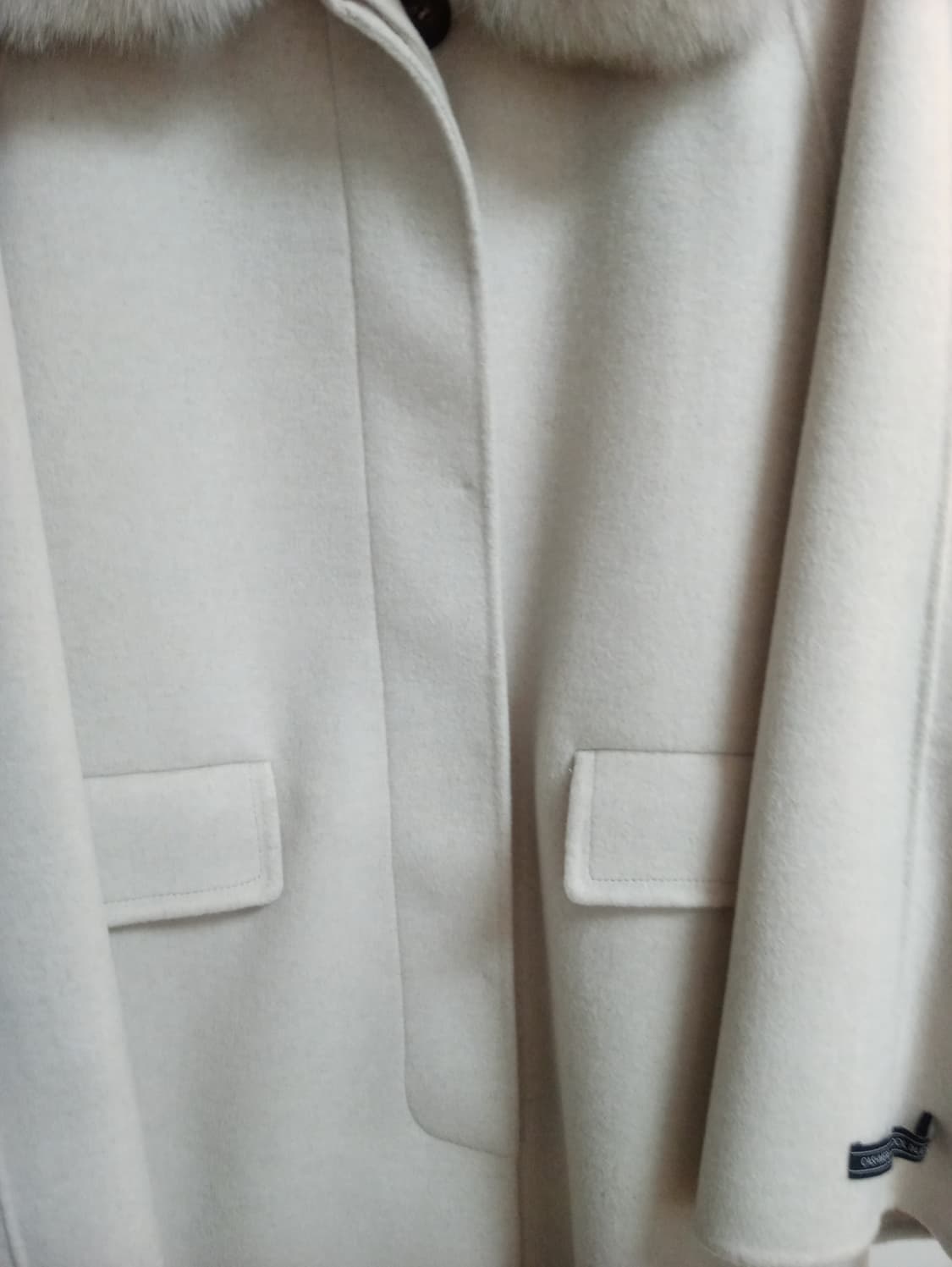 씨씨콜렉트 캐시미어 울 블렌드 폭스퍼 코트 상품이미지6